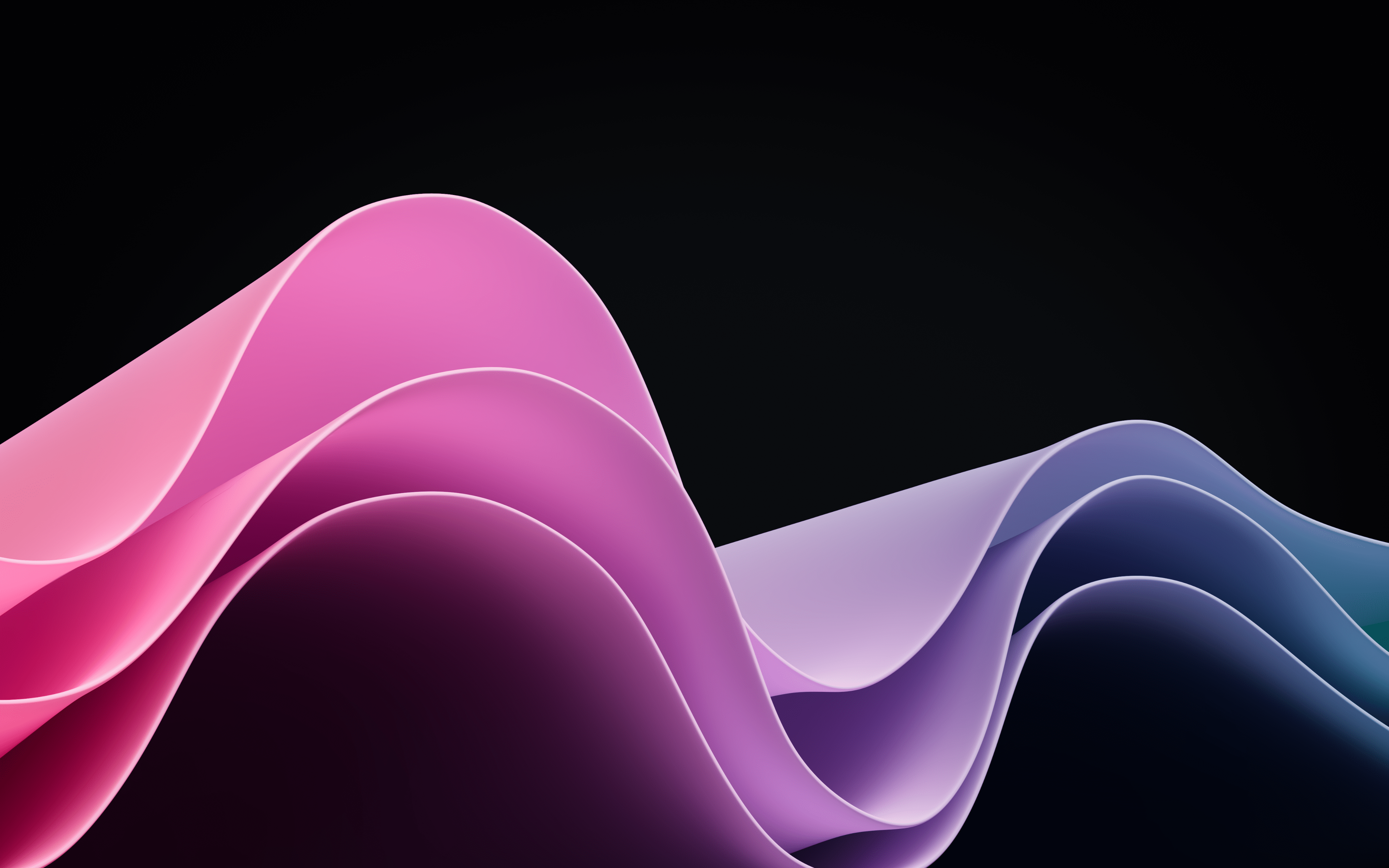 3840x2400 Windows 11 Abstract Wave Wallpaper 4Kx2400