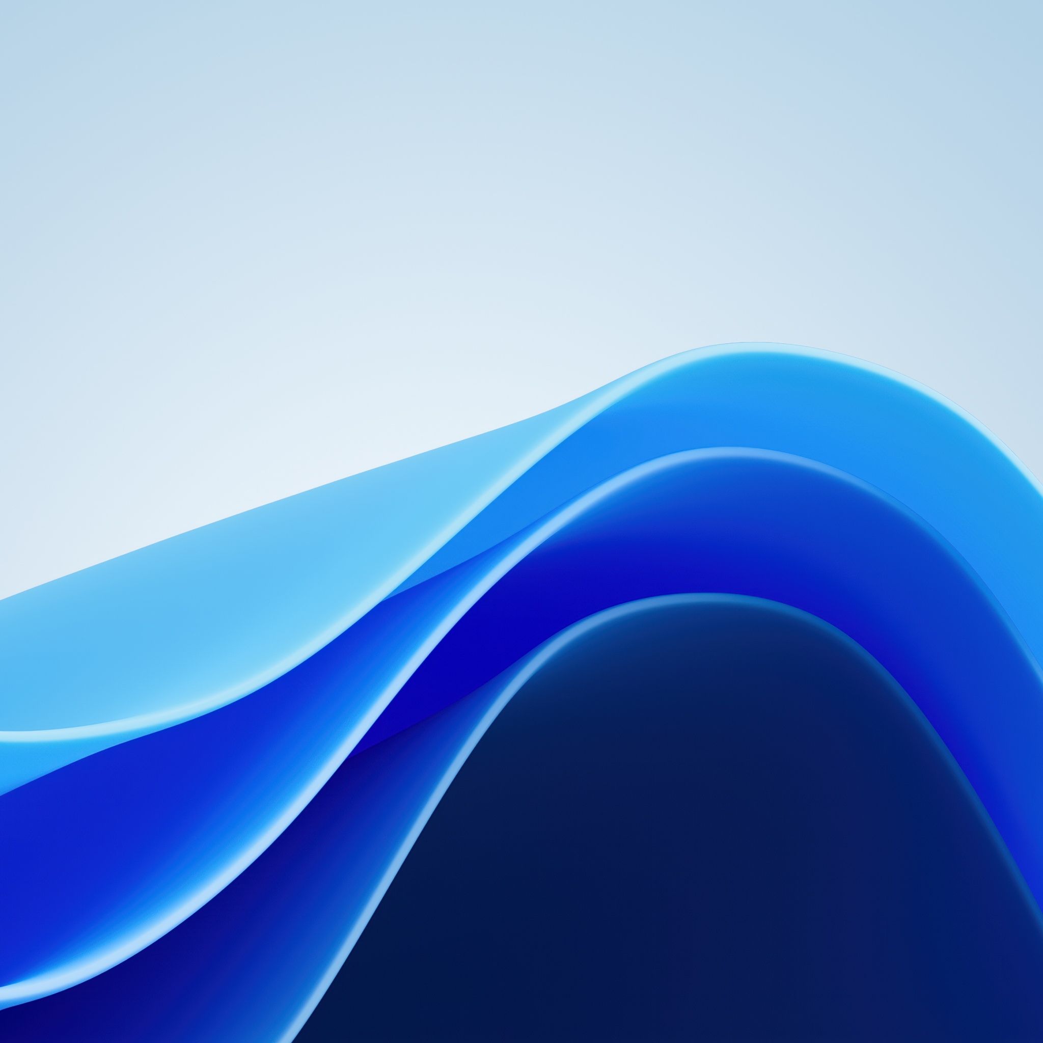 2048x2048 Blue waves Wallpaper 4K, Windows 5K, Blue aesthetic