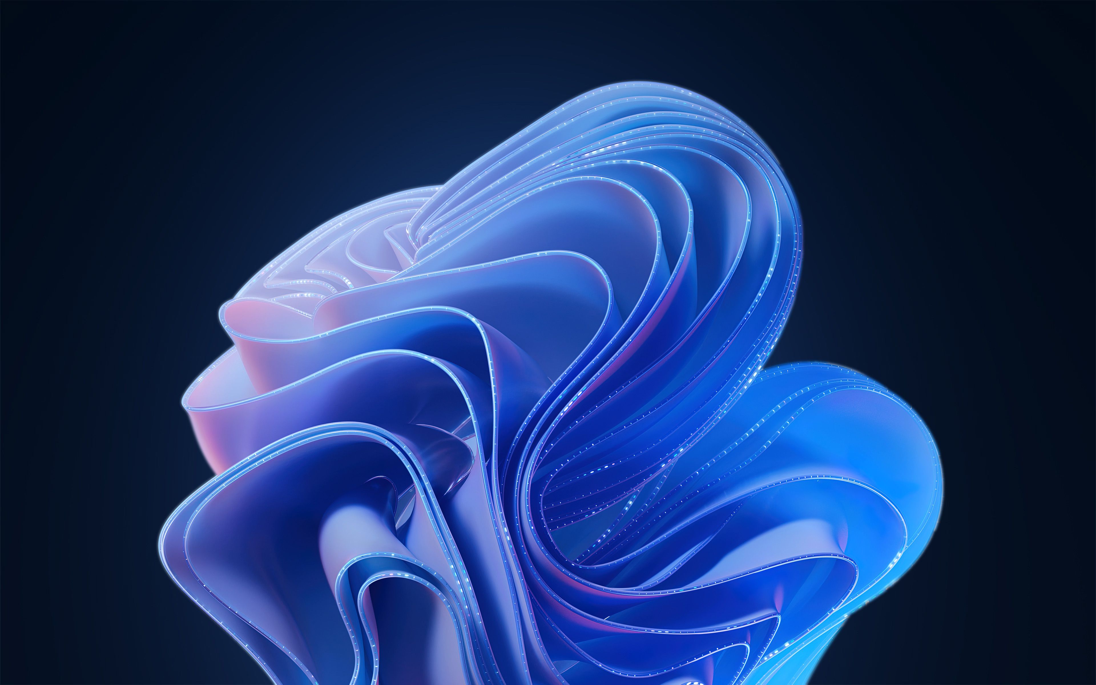 3840x2400 Windows 11 Blue Abstract Wave Wallpaperx2400