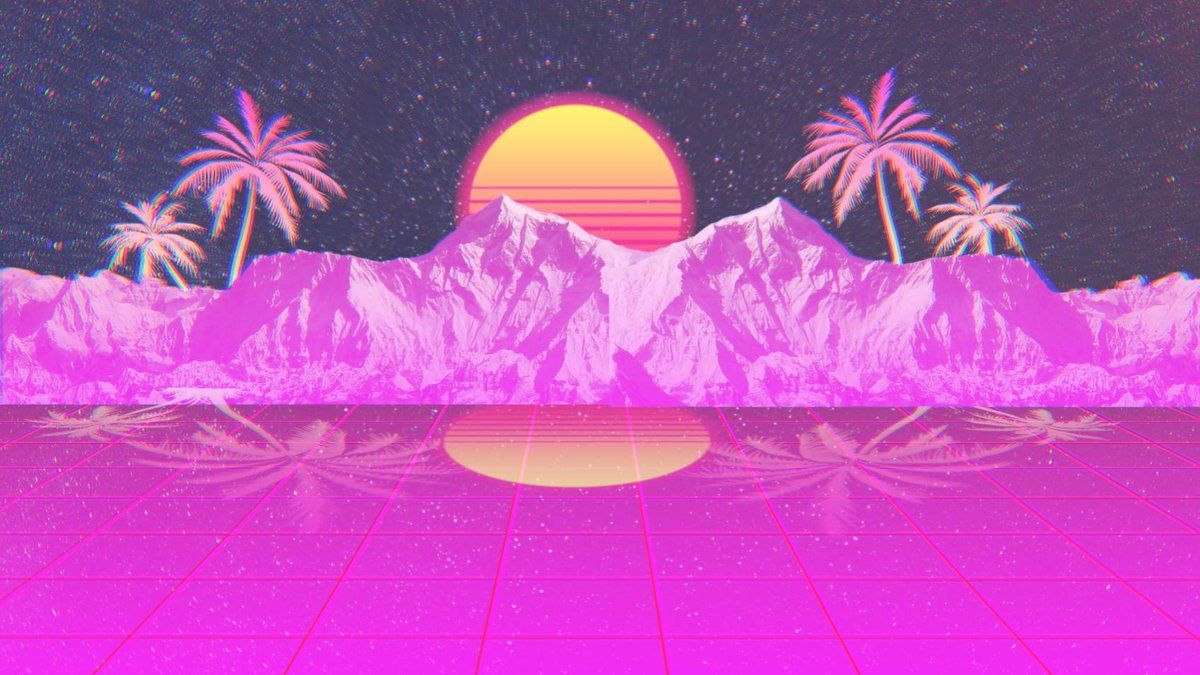 1200x675 Pink Vaporwave Wallpaper