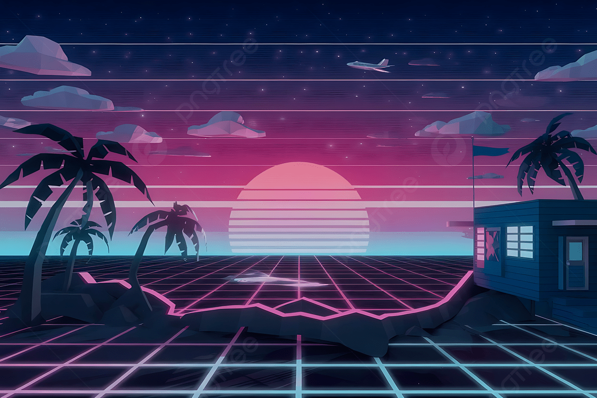1200x800 Tropical Vaporwave Aesthetic With Vibrant Pink And Purple Sky, Retro Synthwave, Tropical Vaporwave, Neon Sunset Background Image And Wallpaper for Free Download