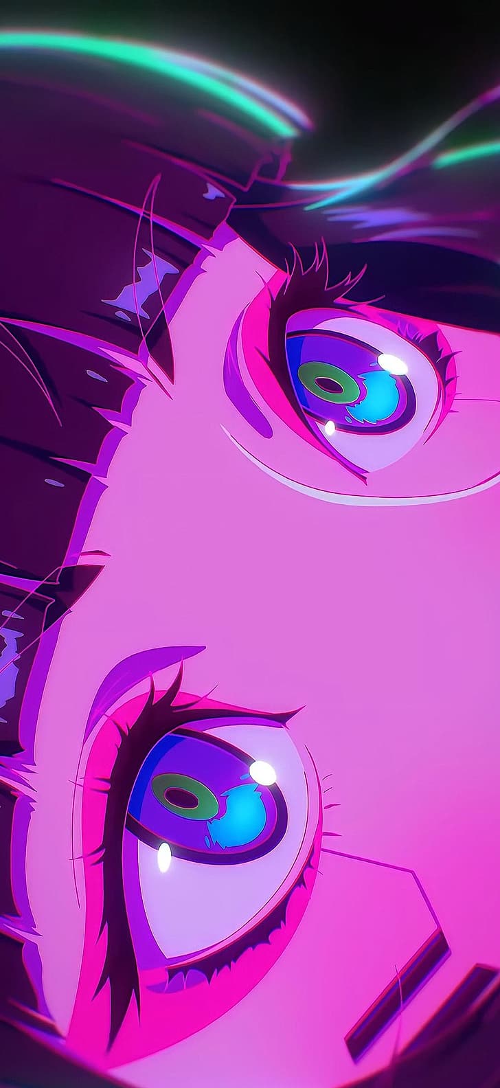 728x1584 HD wallpaper: cyber, cyberpunk, vaporwave