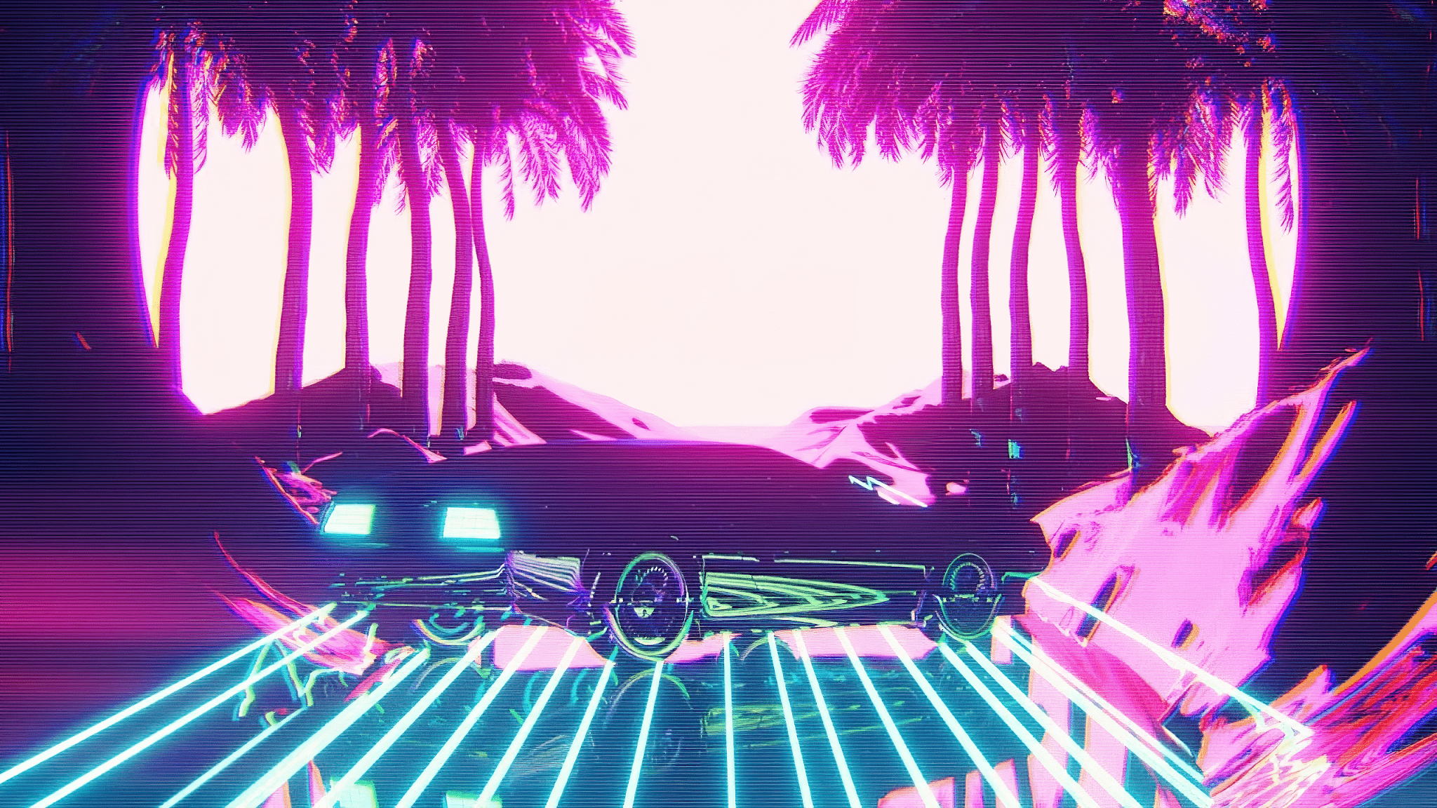 2048x1152 Wallpaper Cyberpunk, Cyberpunk Cyberpunk Vaporwave, Retro Synthwave, Background Free Image