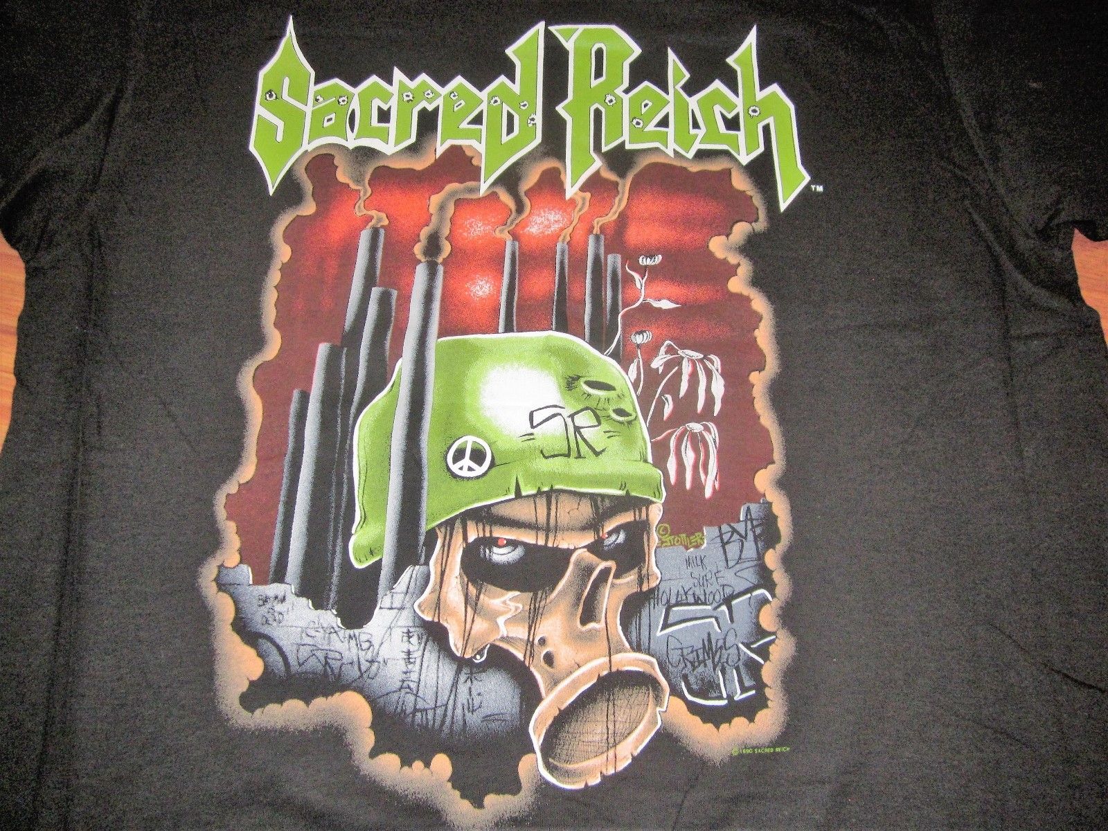 1600x1200 SACRED REICH RARE 90 VINTAGE PROMO TEE SHIRT XL UNWASHED NEVER WORN