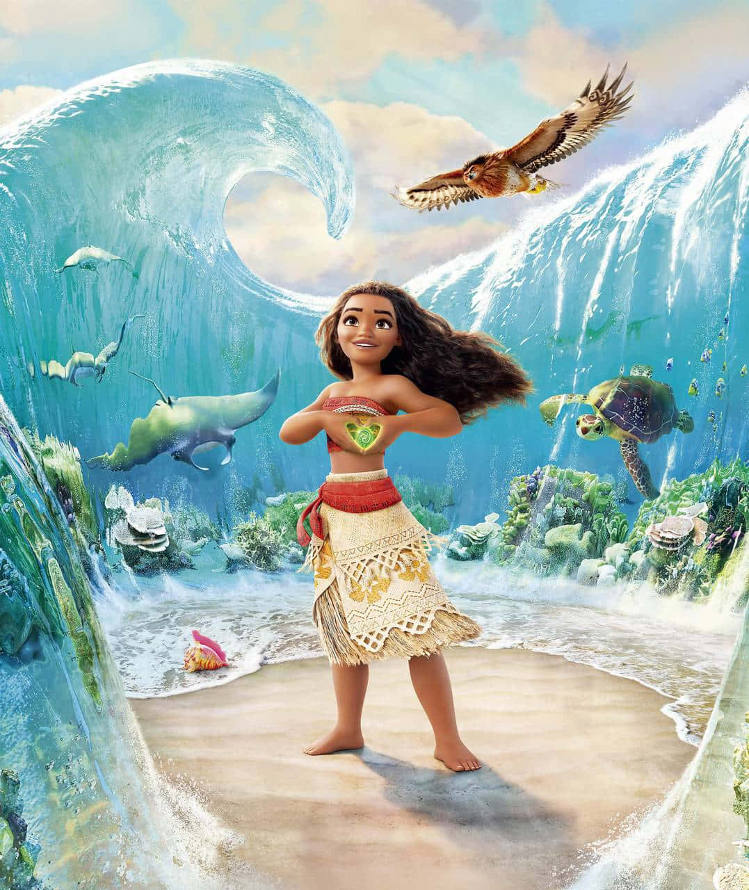 1077x1280 Moana Aesthetic Wallpaper