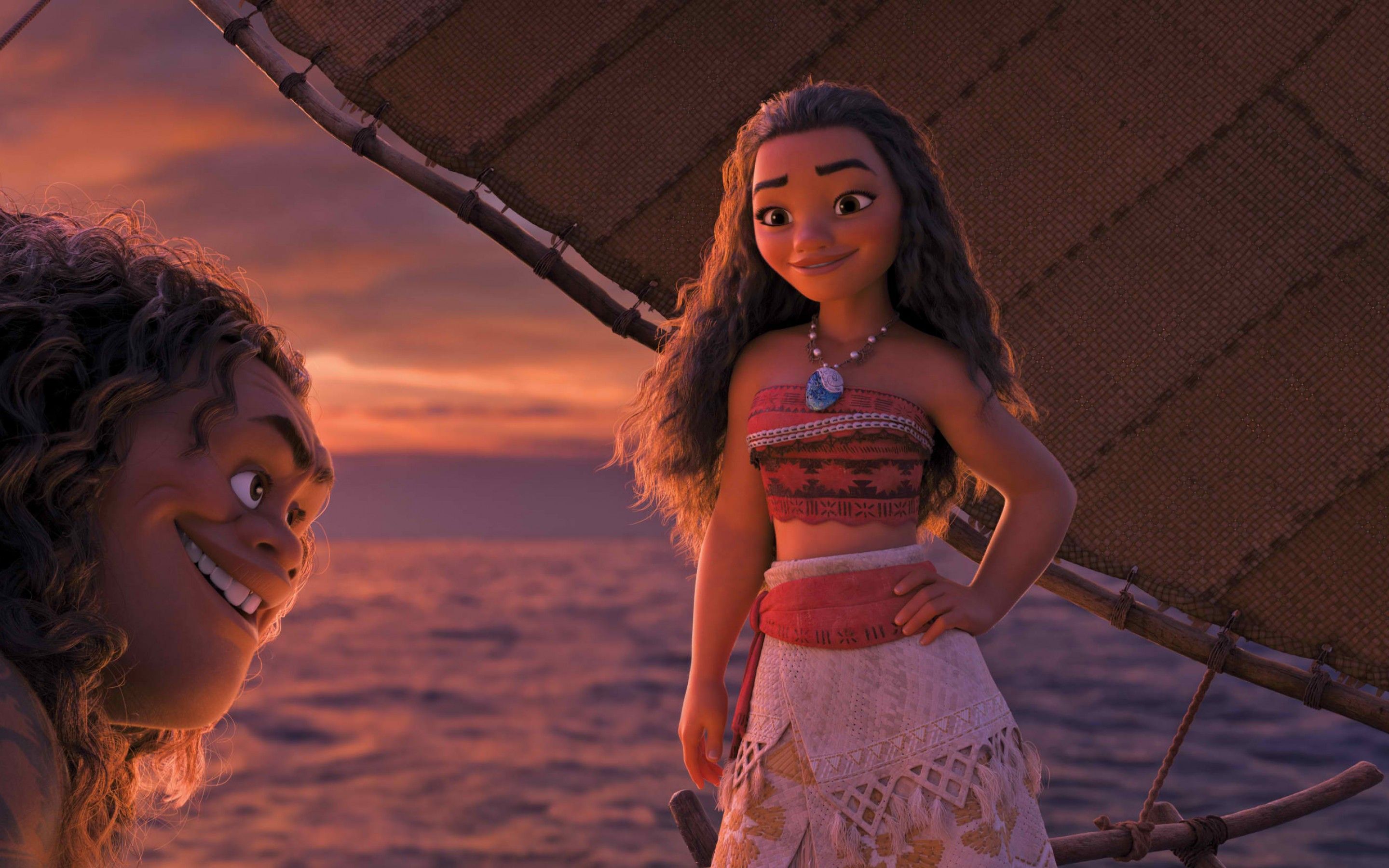 2880x1800 Maui and Moana HD Wallpaper from the Movie Moanax1800