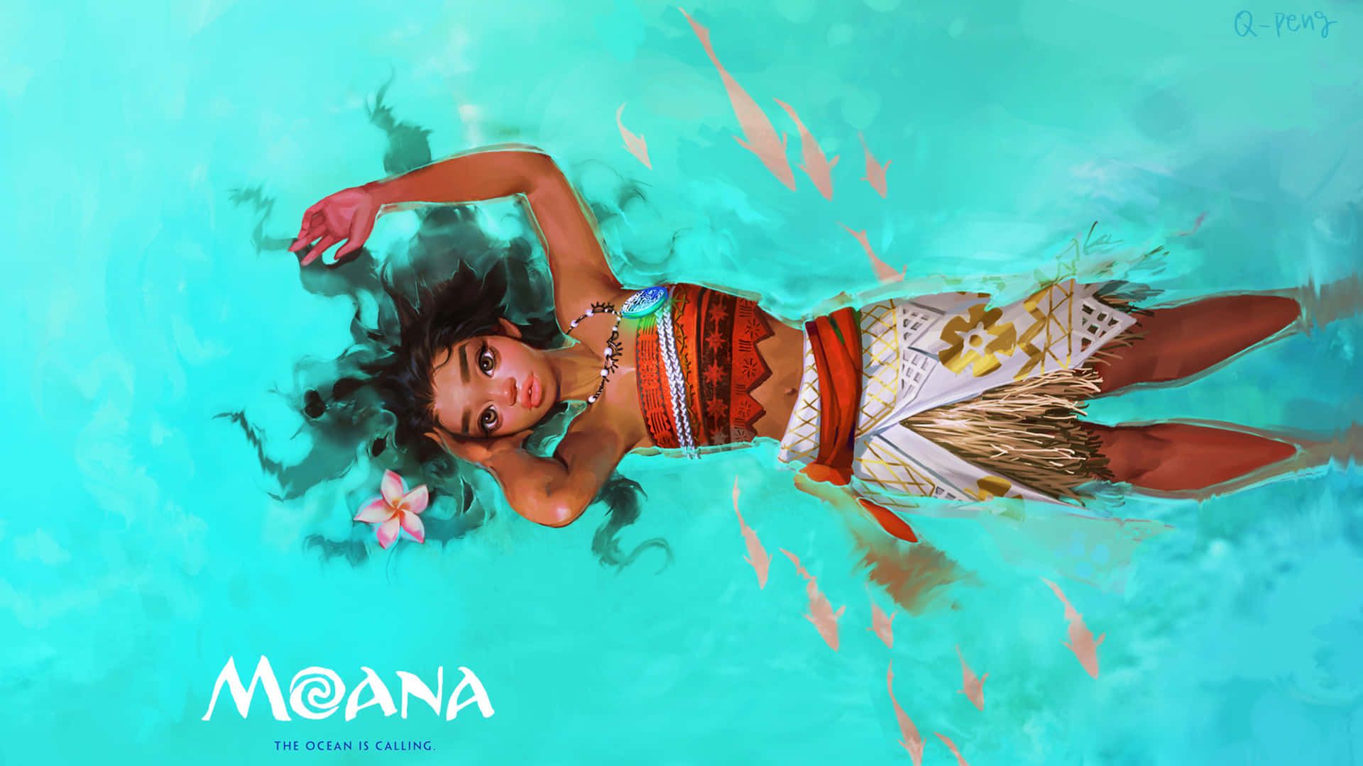 1920x1080 Download Moana Ocean Aesthetic Artwork Wallpaper