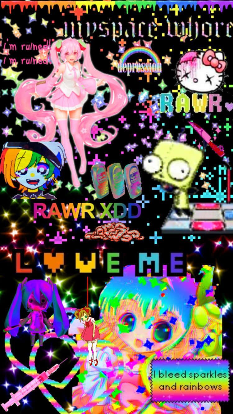 750x1334 Download A Poster With A Lot Of Different Characters Wallpaper
