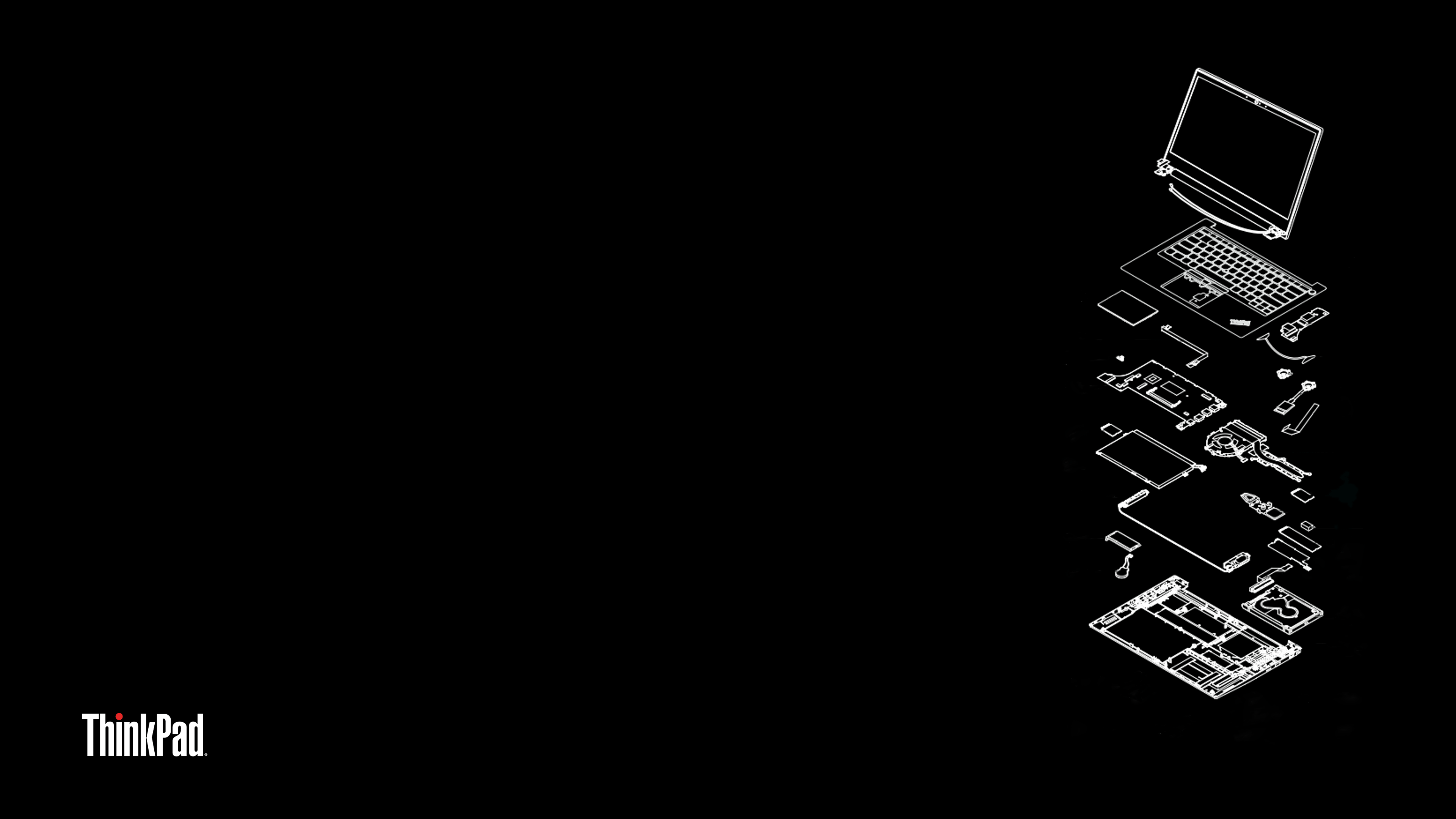 3840x2160 Made An Exploded Component Wallpaper Of The Thinkpad E14 R14 Gen 2