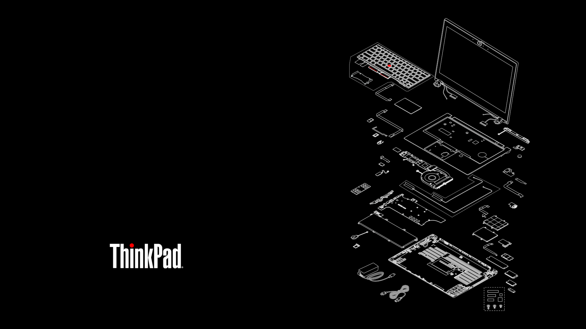 1920x1080 T14 Gen 2 and P14s Gen 2 Exploded Wallpaper