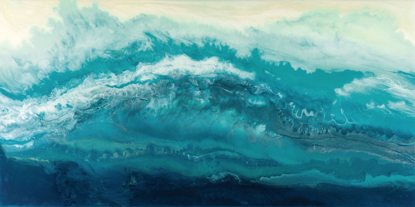 1400x700 Blue Modern Ocean Wallpaper Mural