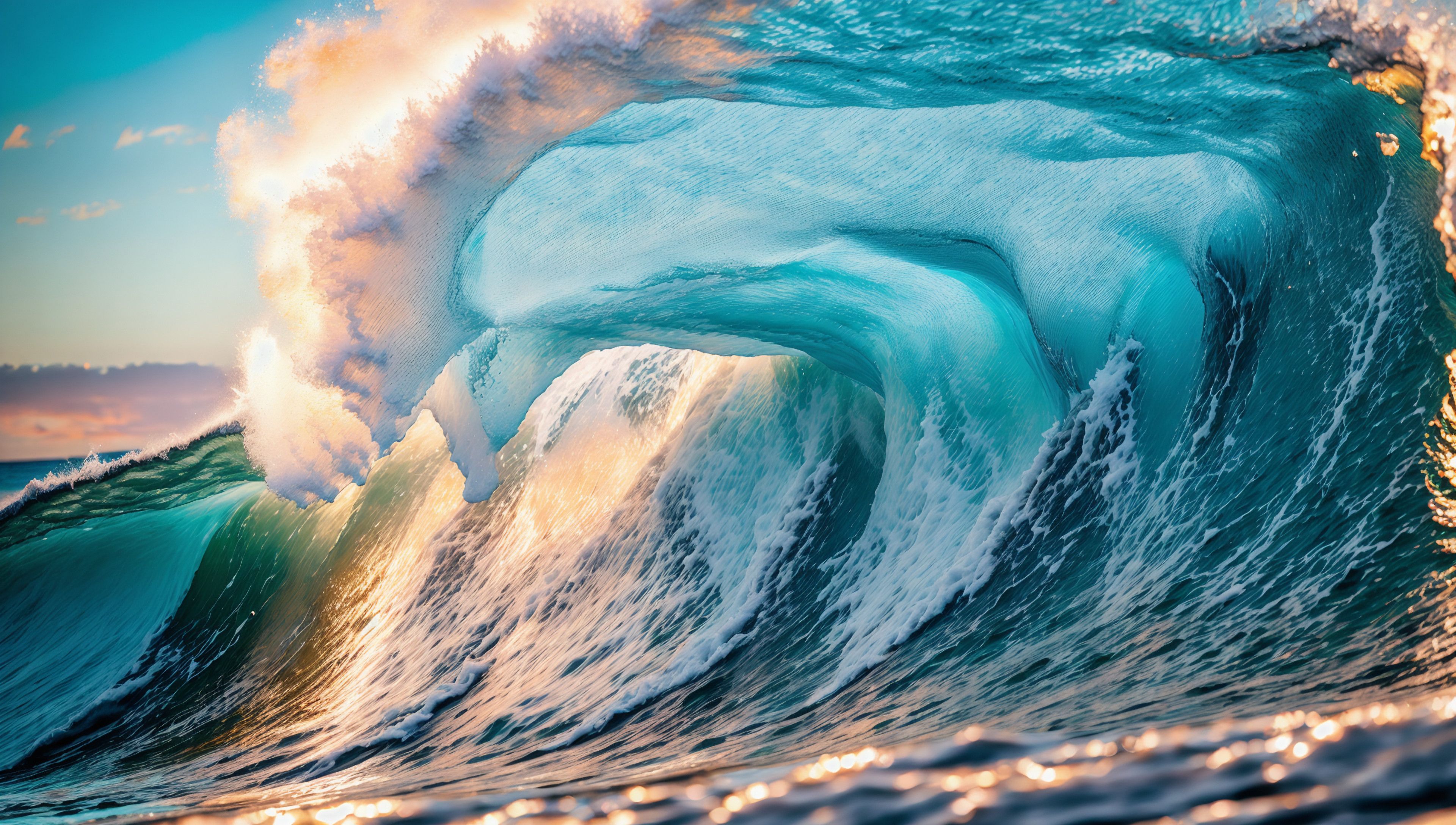 3840x2176 4K Wallpaper: Huge waves