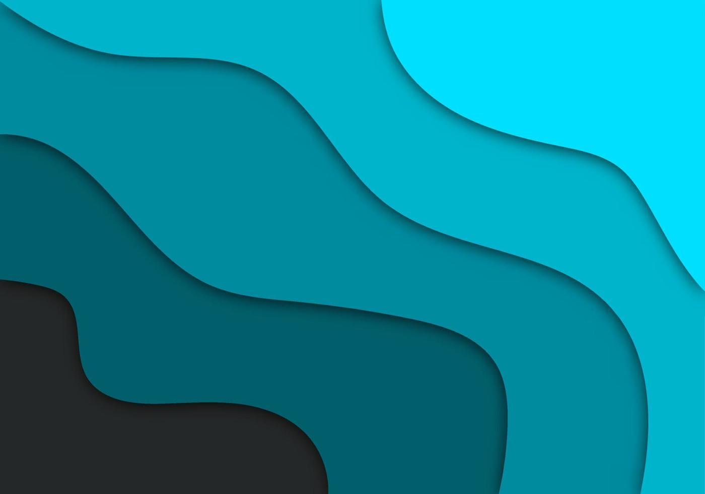 1400x980 Stylish Modern 3D Paper Cut Art Template with Abstract Curve Shapes Background for Flyer, Banner, Presentation and Poster