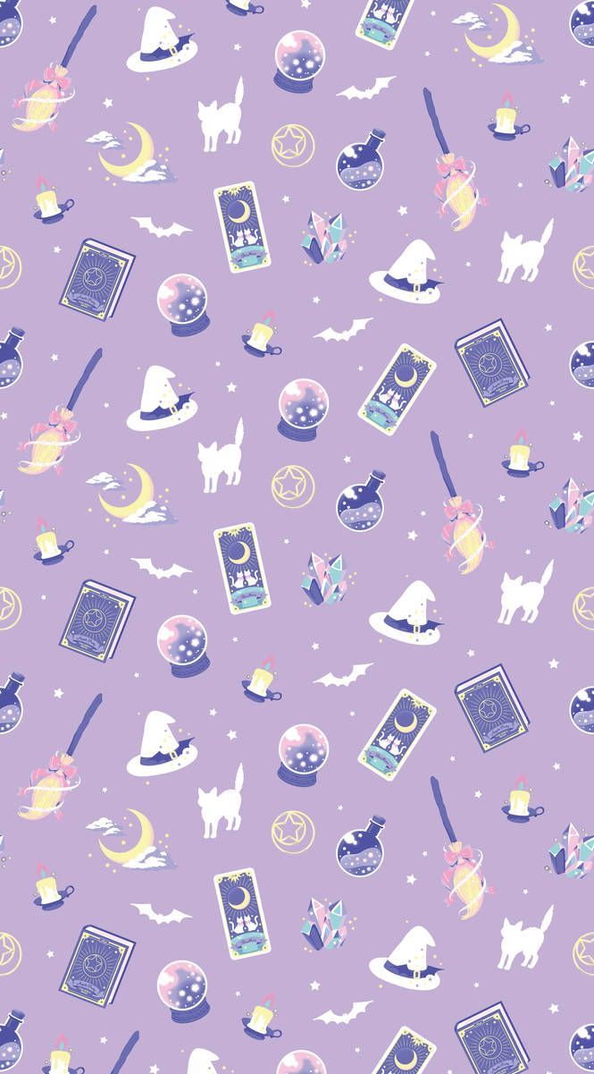 665x1201 angelic pretty: little witch (lavender)