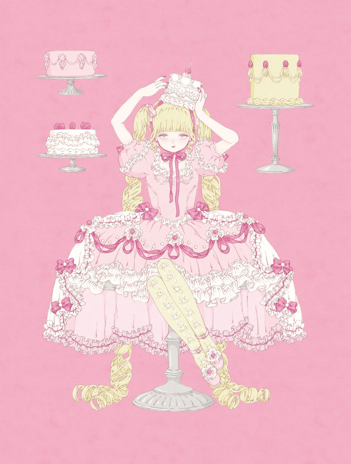 1136x1500 Kira Imai Cake Dress Print