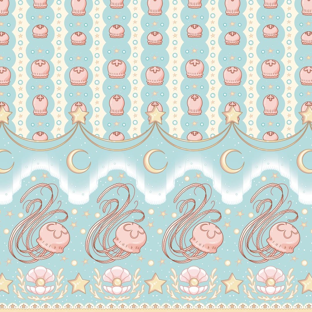 1080x1080 I made some lolita inspired fabric patterns, what do real lolitas think?