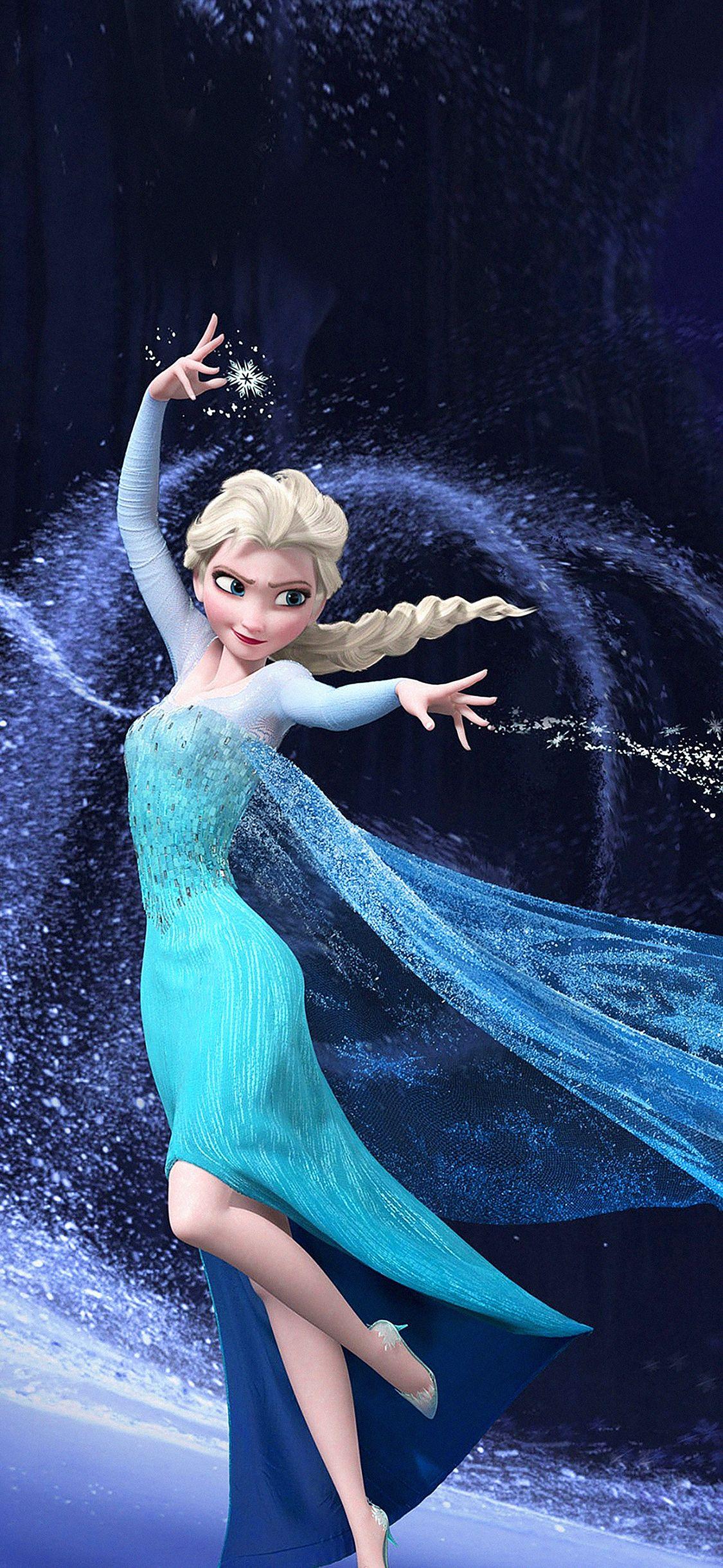 1125x2436 Wallpaper Frozen Elsa Disney
