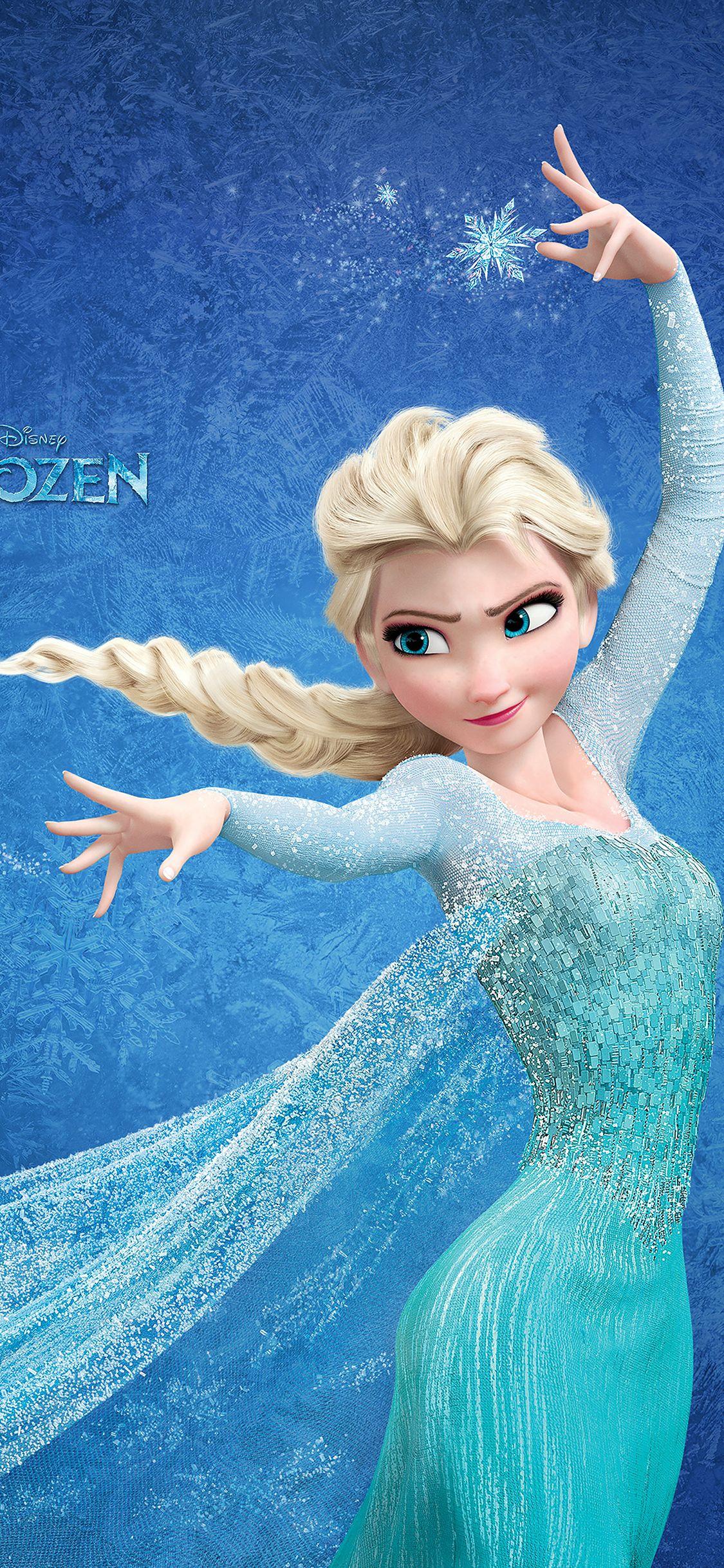 1125x2436 Wallpaper Frozen Elsa Disney Illust