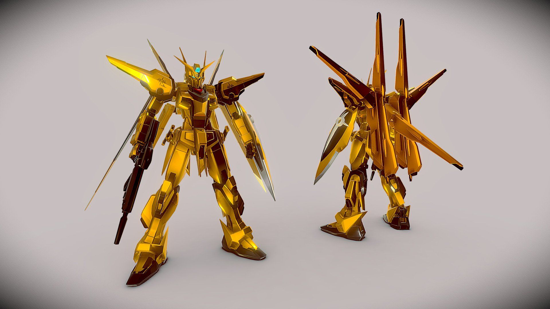 1920x1080 ORB 01 Akatsuki Gundam Model By OGL [4386402]