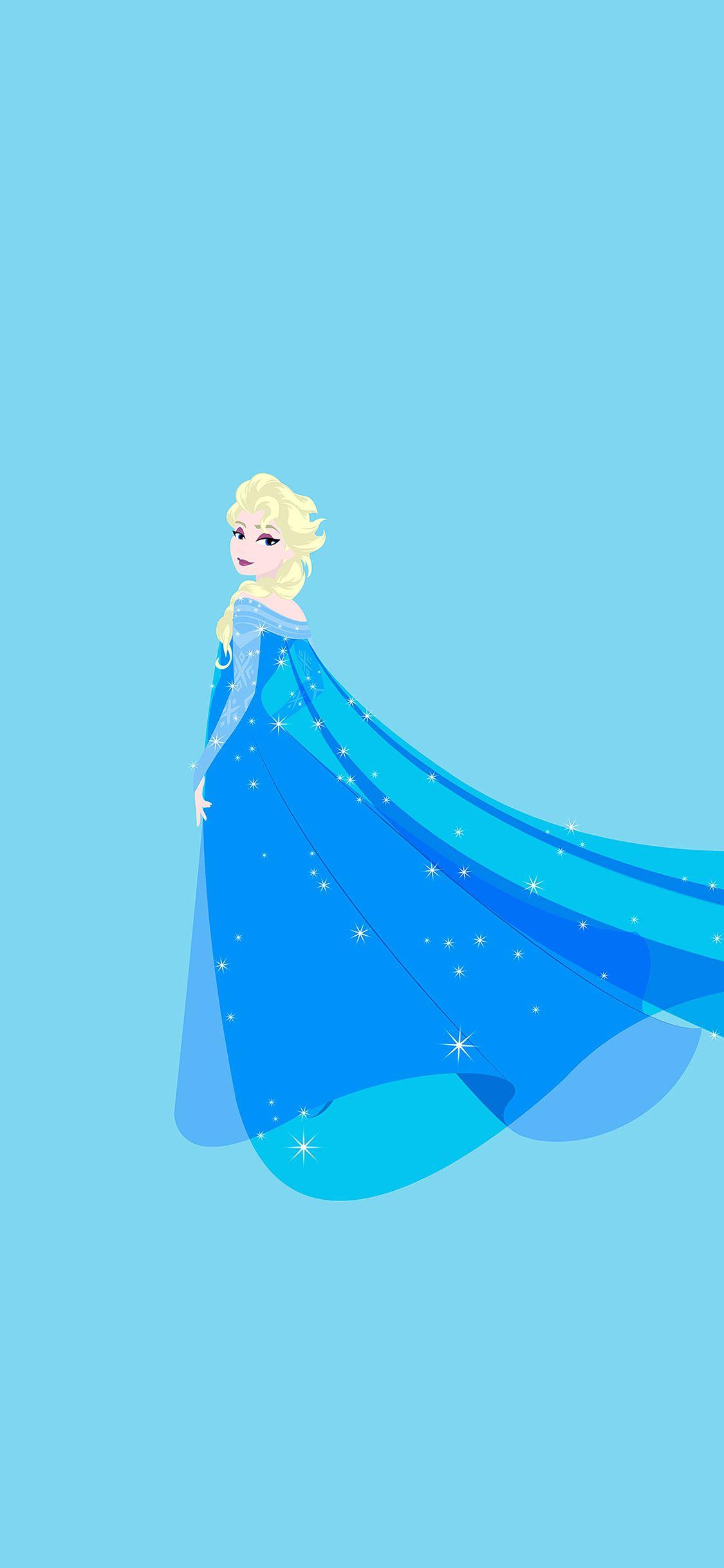 1125x2436 Wallpaper Frozen Elsa Illust Fanart Disney