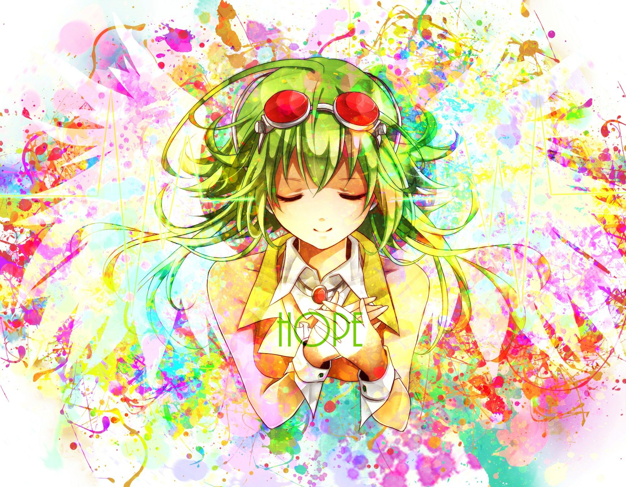 2000x1555 GUMI Vocaloid Anime HD Wallpaper