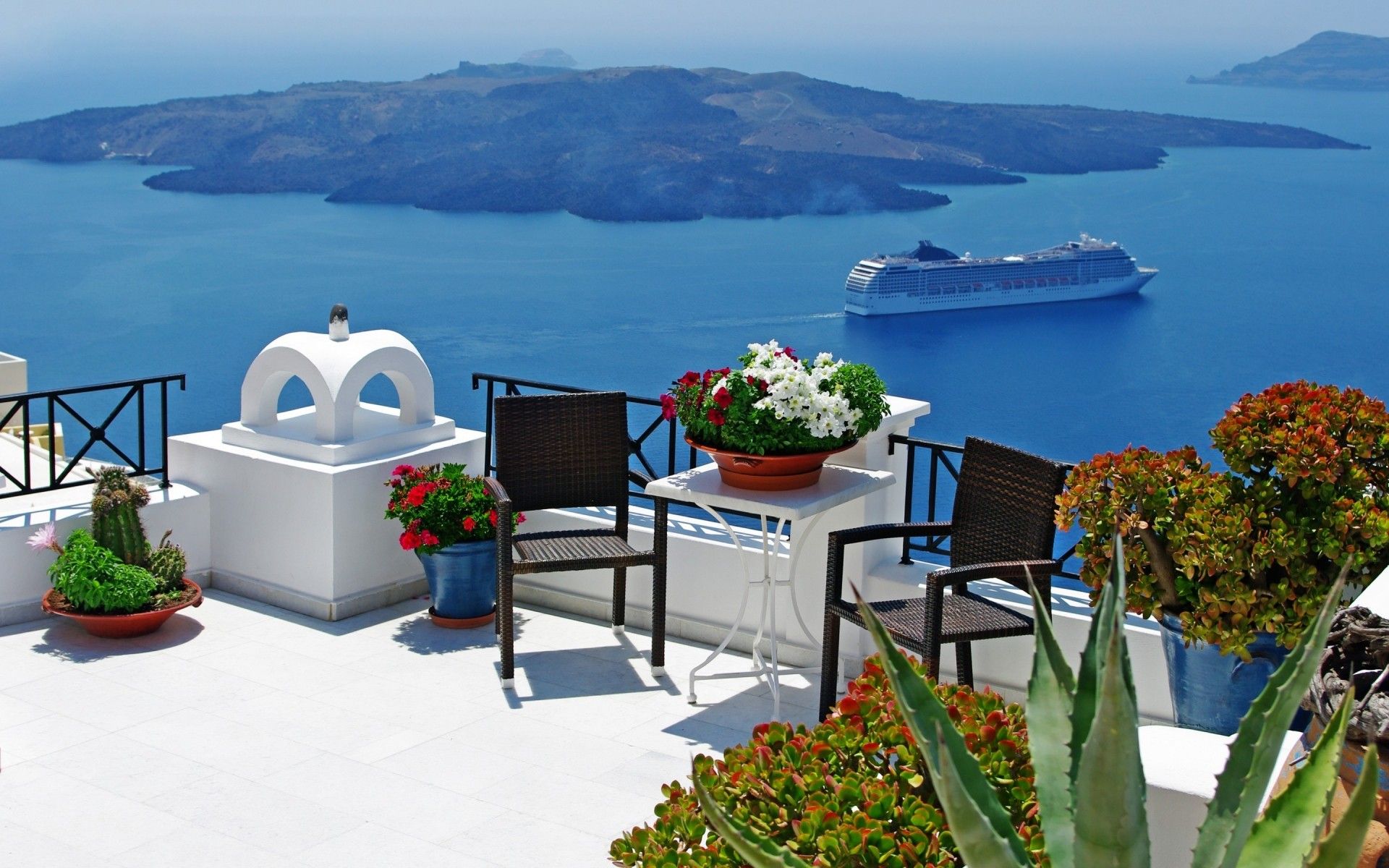 1920x1200 View From The Balcony To The Greek