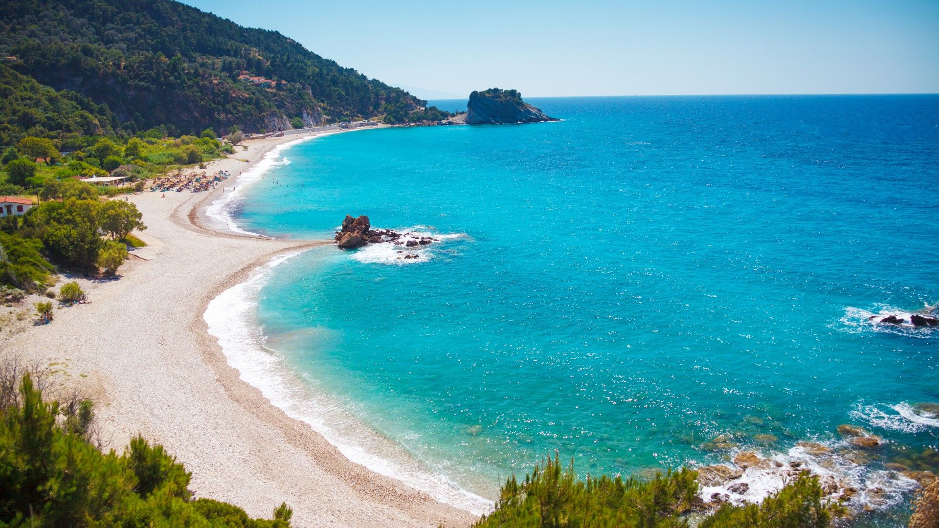 1920x1080 Download free photo of Beach, view, mediterranean, sea, water