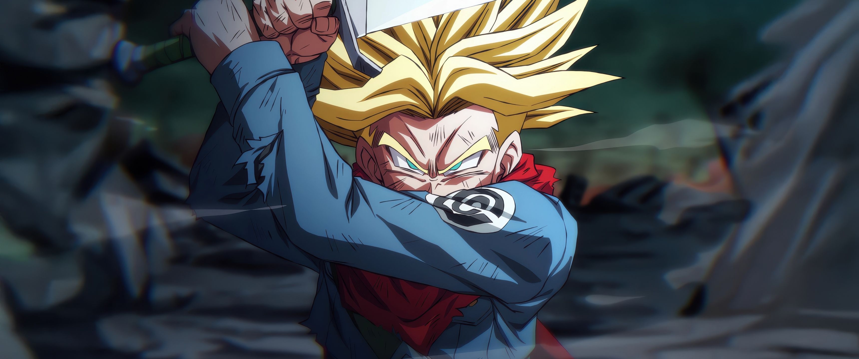 3440x1440 Trunks Wallpaper 4K, Sword, Dragon Ball Z, 5K
