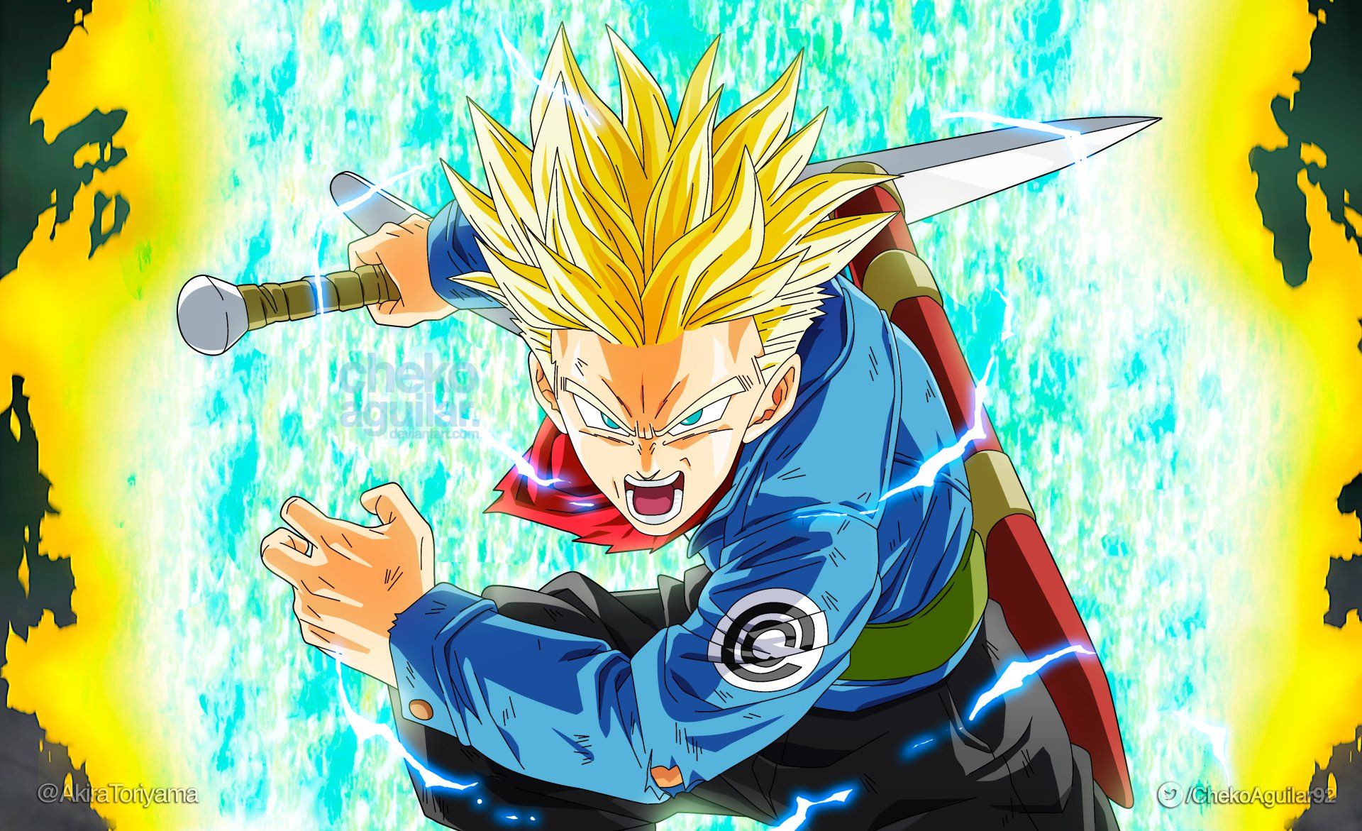 1920x1171 Trunks Unleashed: 4K Ultra HD Dragon Ball Super Anime Power Blast