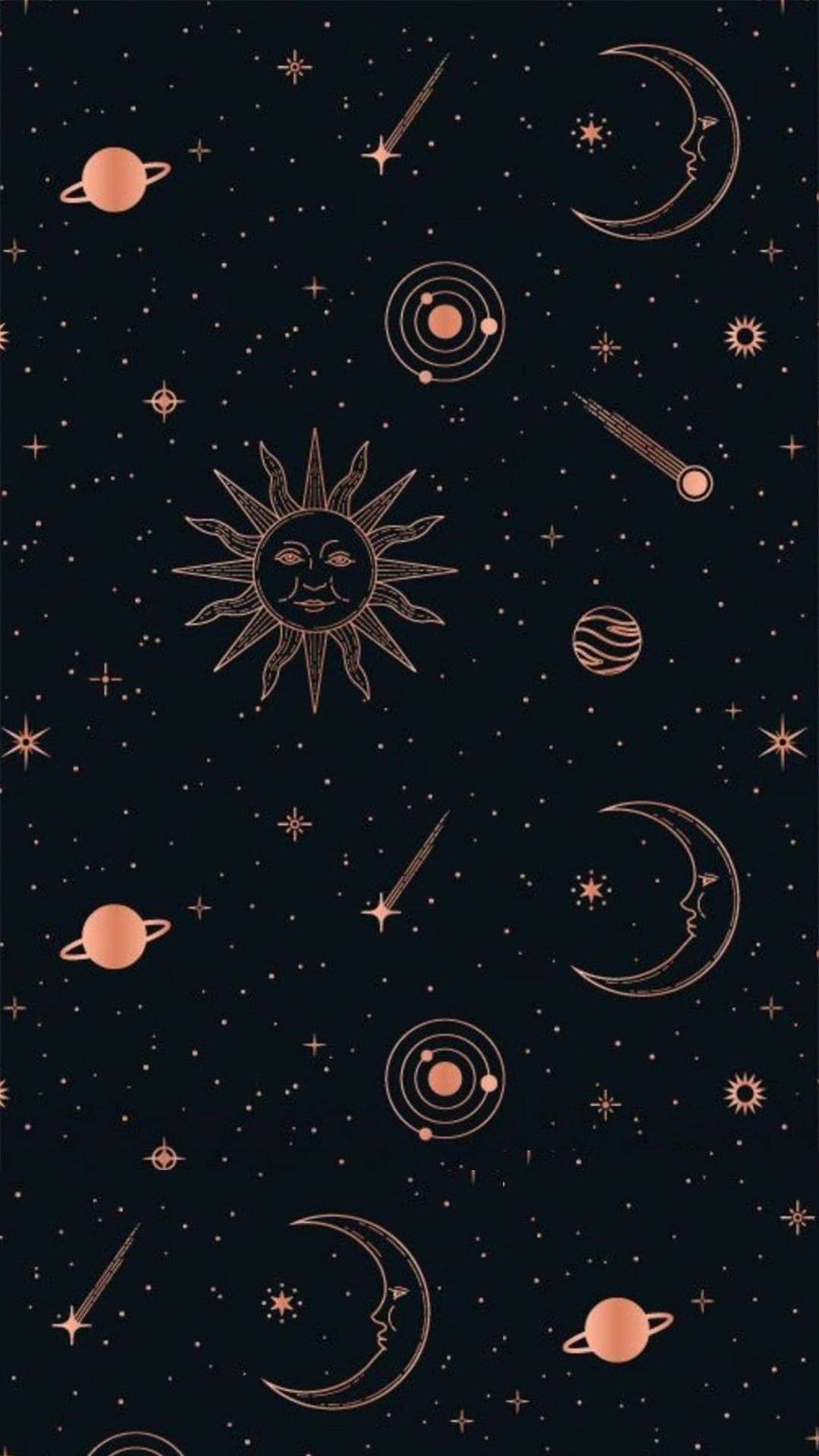 1080x1920 Download Cosmos Aesthetic Sketches Wallpaper