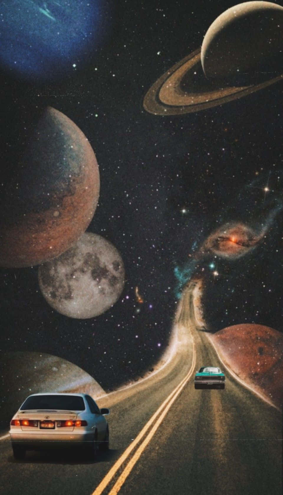 960x1676 Download Cosmic_ Road_ Trip_ Vintage_ Space_ Wallpaper