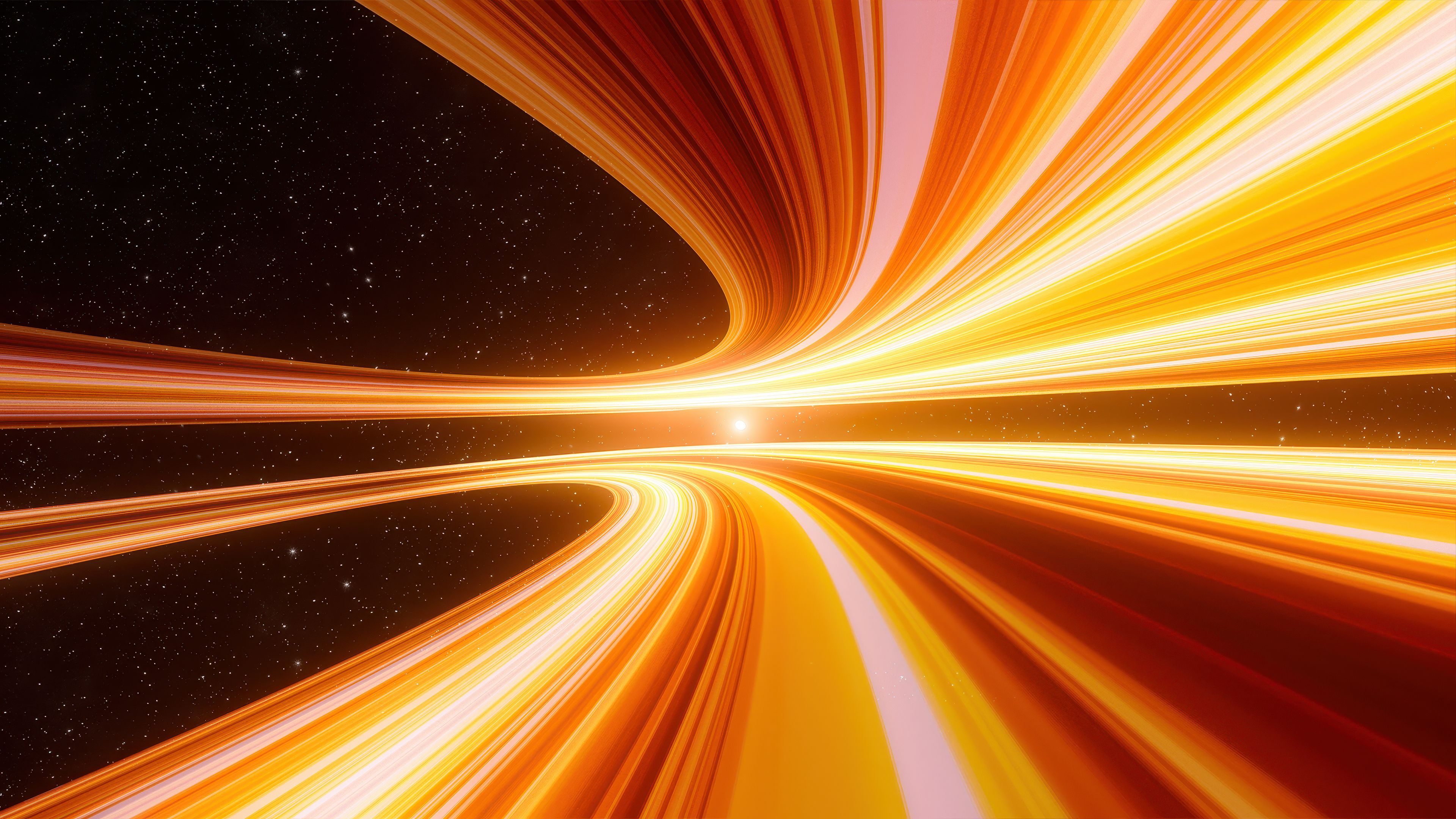 3840x2160 Cosmic phenomena Wallpaper 4K, Orange aesthetic, Light Streaks