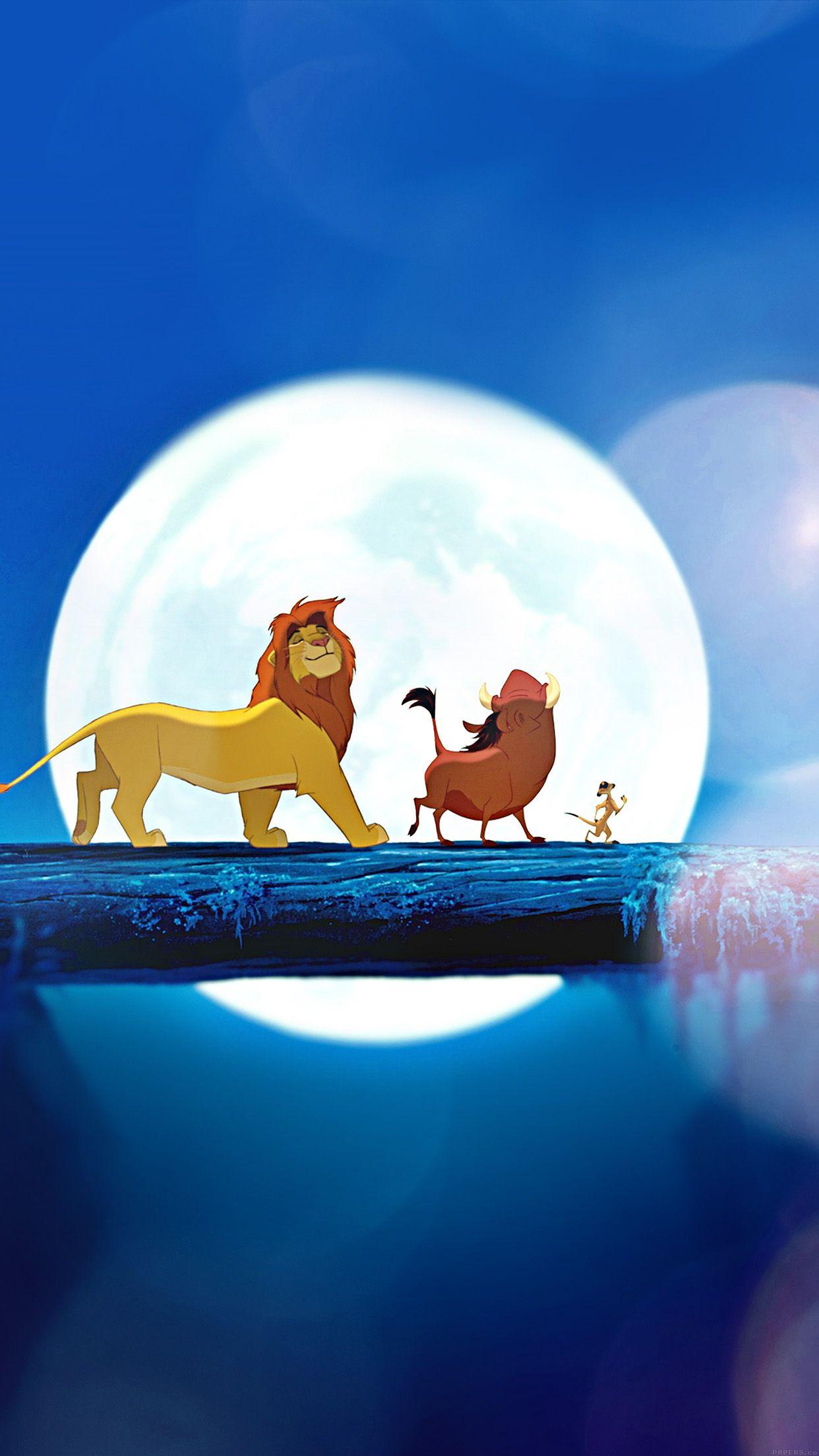 1242x2208 iPhone X wallpaper. lionking flare hakuna matata simba disney art