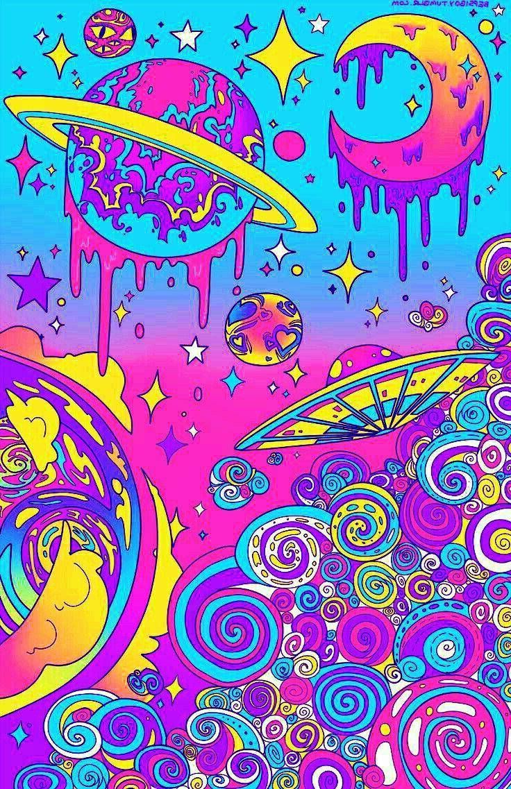 736x1137 Download Cosmic Trippy Aesthetic Wallpaper