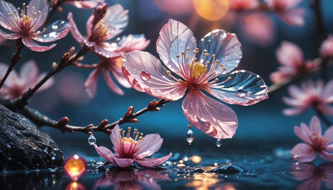 1344x768 Sakura after the Rain