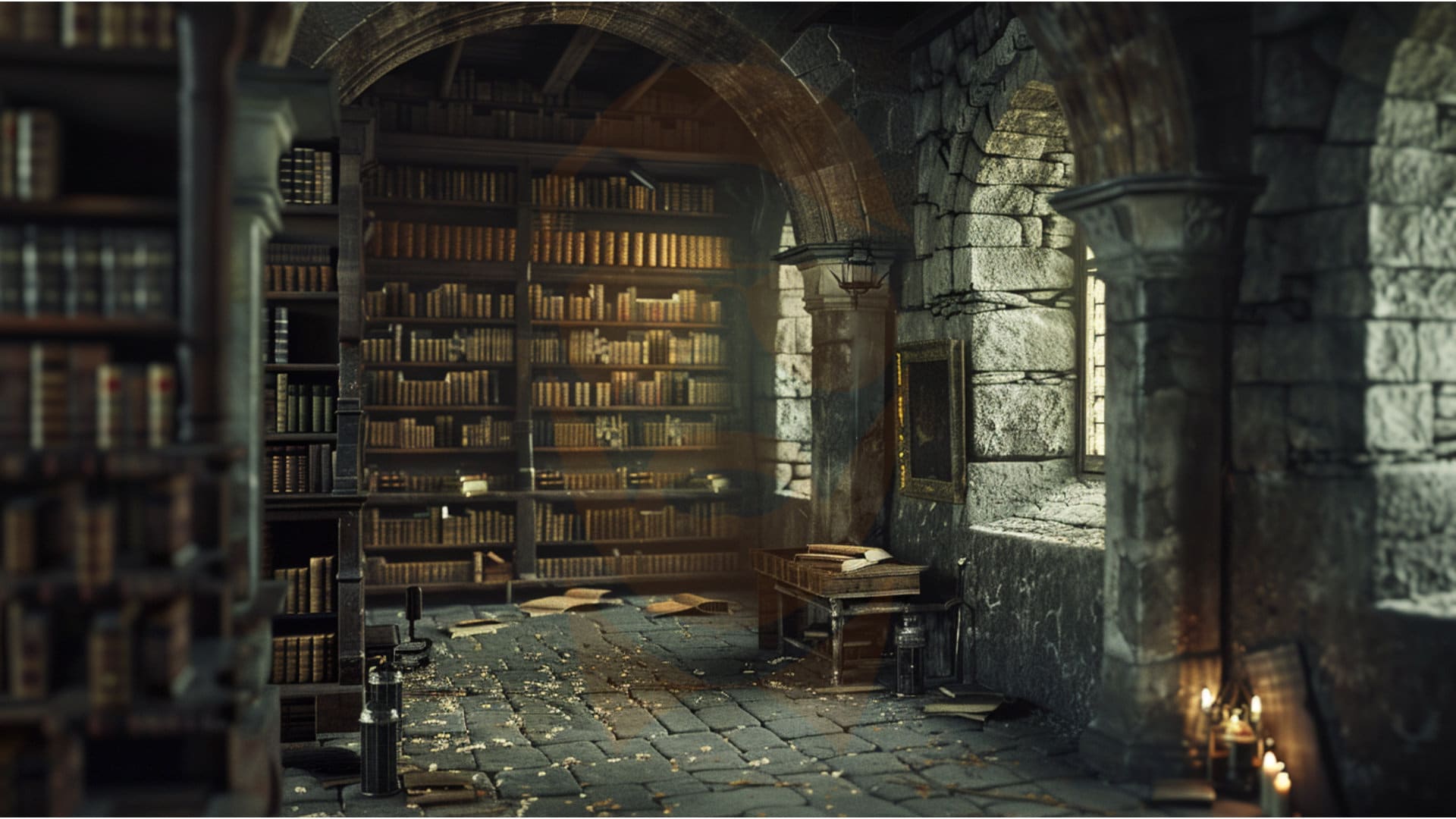 1920x1080 Bundle Pc Tablet Digital Wallpaper Medieval Library