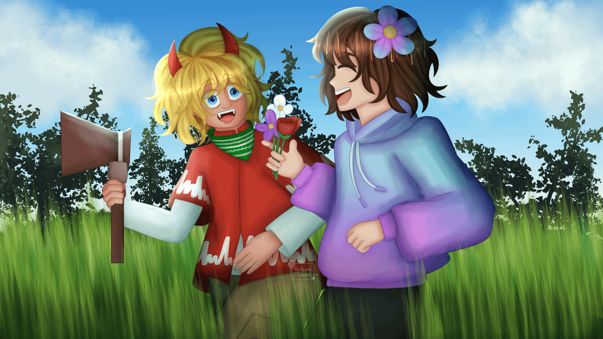 1920x1080 ✨Hornyduo fanart✨