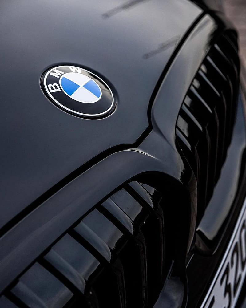 800x1000 BMW, 3 series, badge, black, close up, g logo, m340i, vehicle, HD phone wallpaper