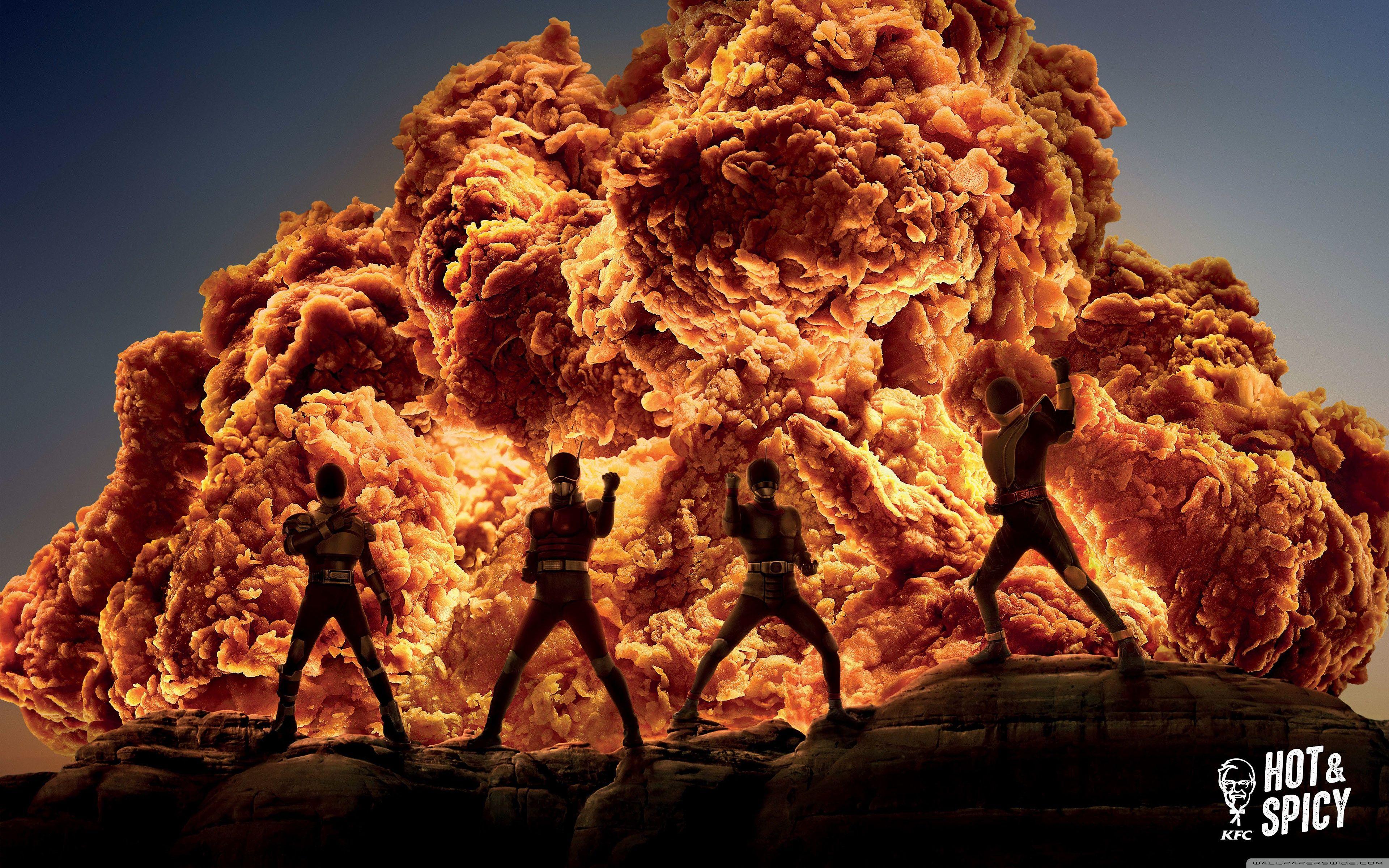 3840x2400 Kentucky Fried Chicken Spicy Fast Food Ultra HD Desktop Background