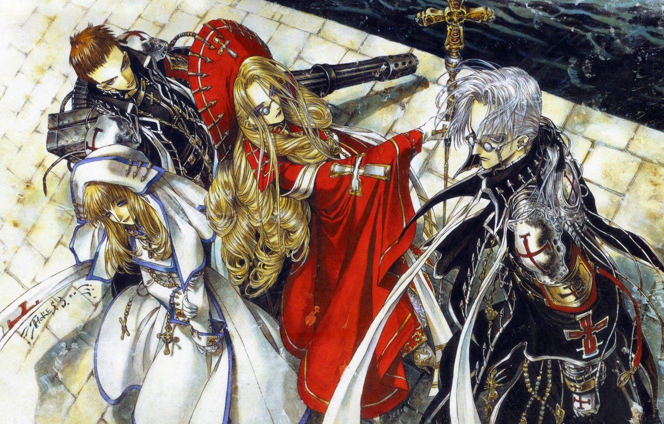 1332x850 Wallpaper weapons, Tres Iqus, Esther Blanchett, Trinity blood