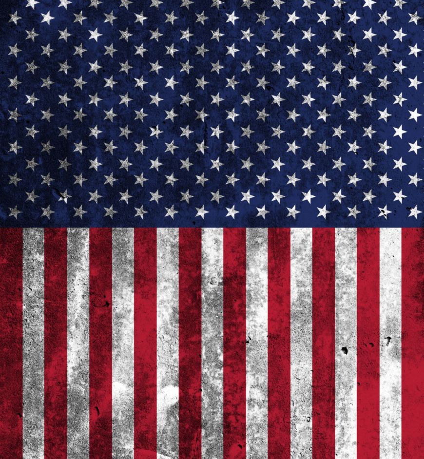 870x942 American Flag Dirty Vinyl
