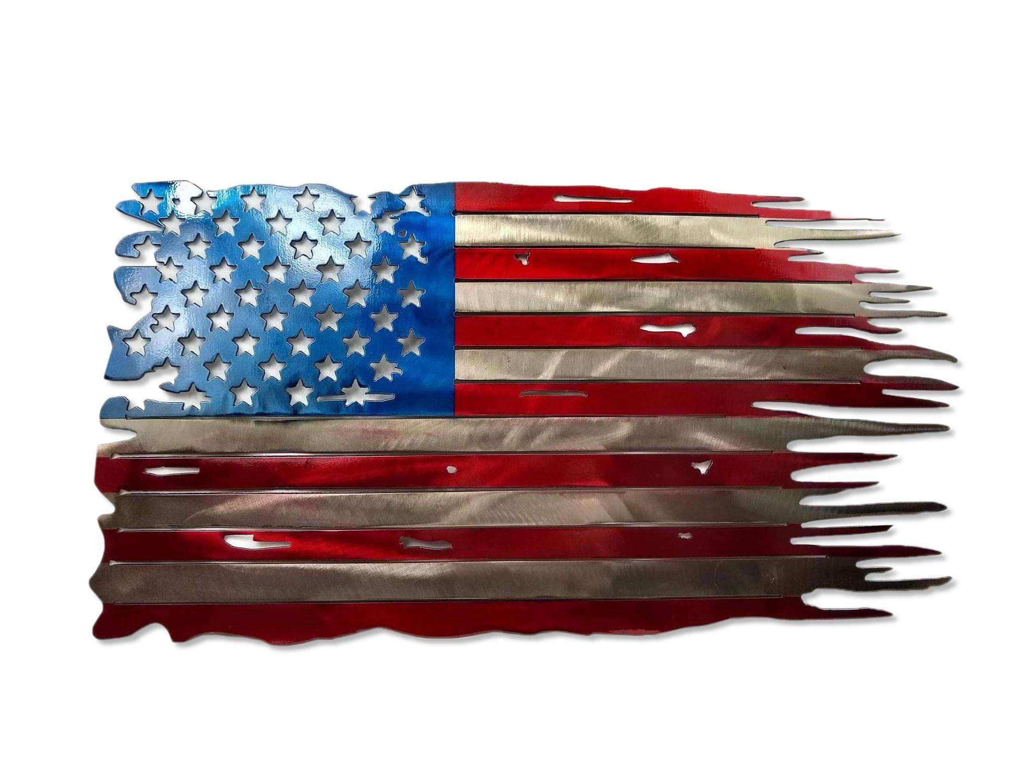 2048x1536 Metal Battle torn flag