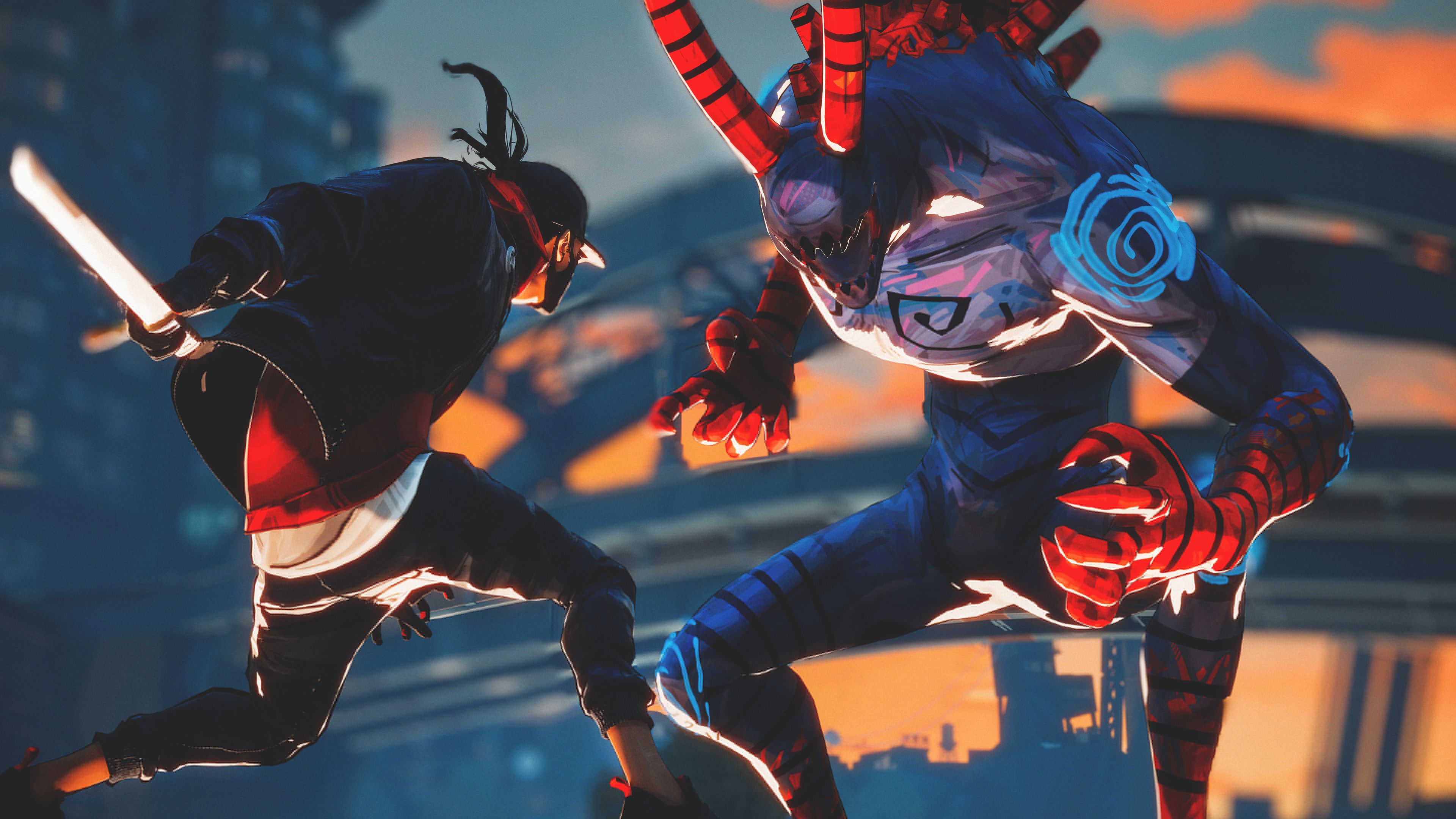 3840x2160 New PS5 game Kemuri turns Japanese folklore into one of gaming's most stylish cities