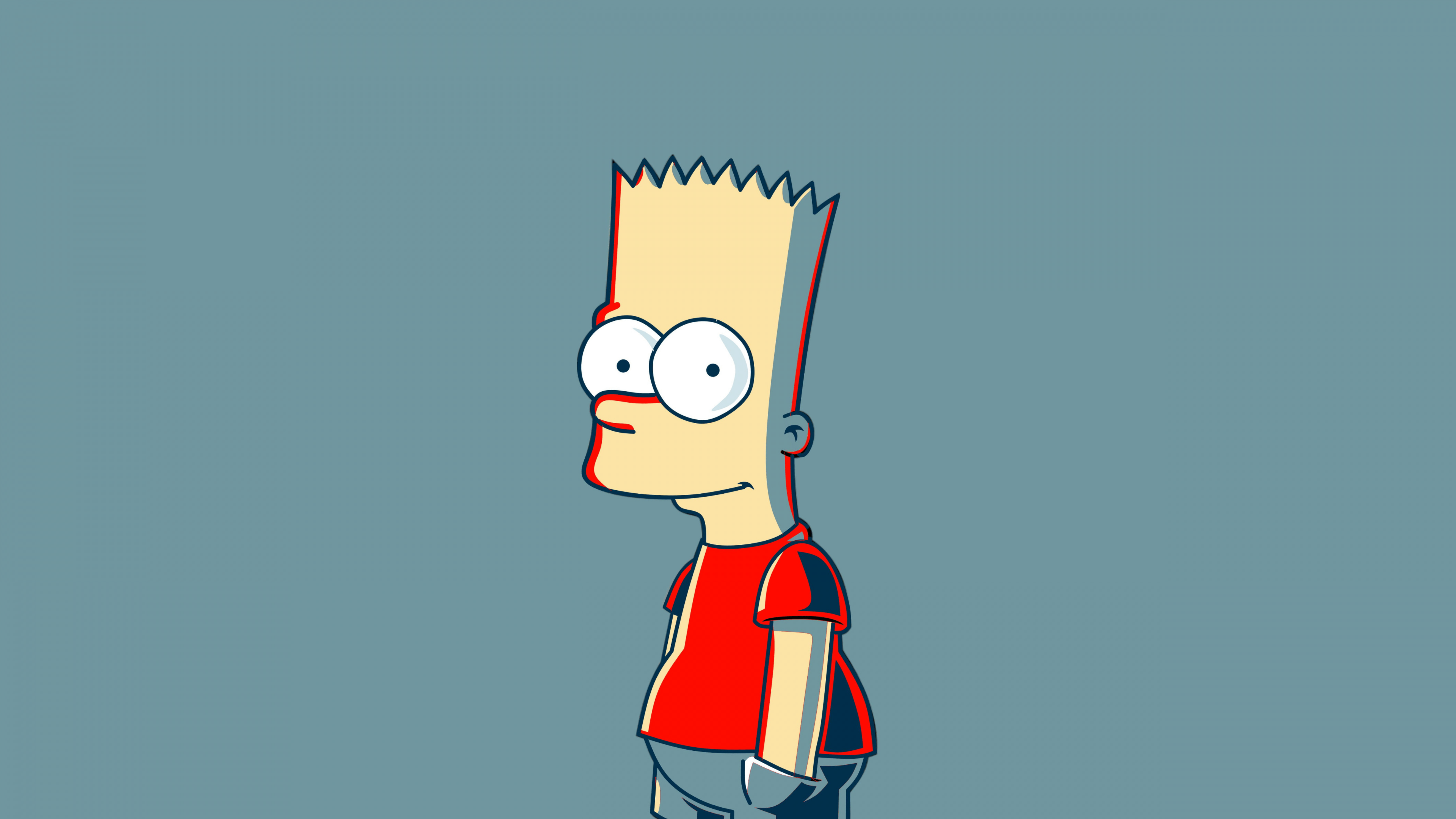 3840x2160 Bart Simpson Wallpaper 4K, Minimalist, The Simpsons