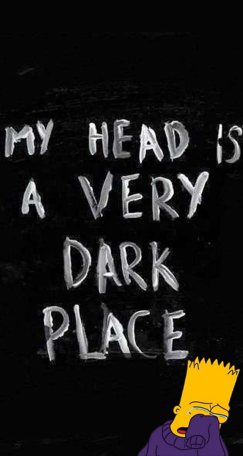 800x1502 Depressed Bart, dark humor, darkness, depression, HD phone wallpaper