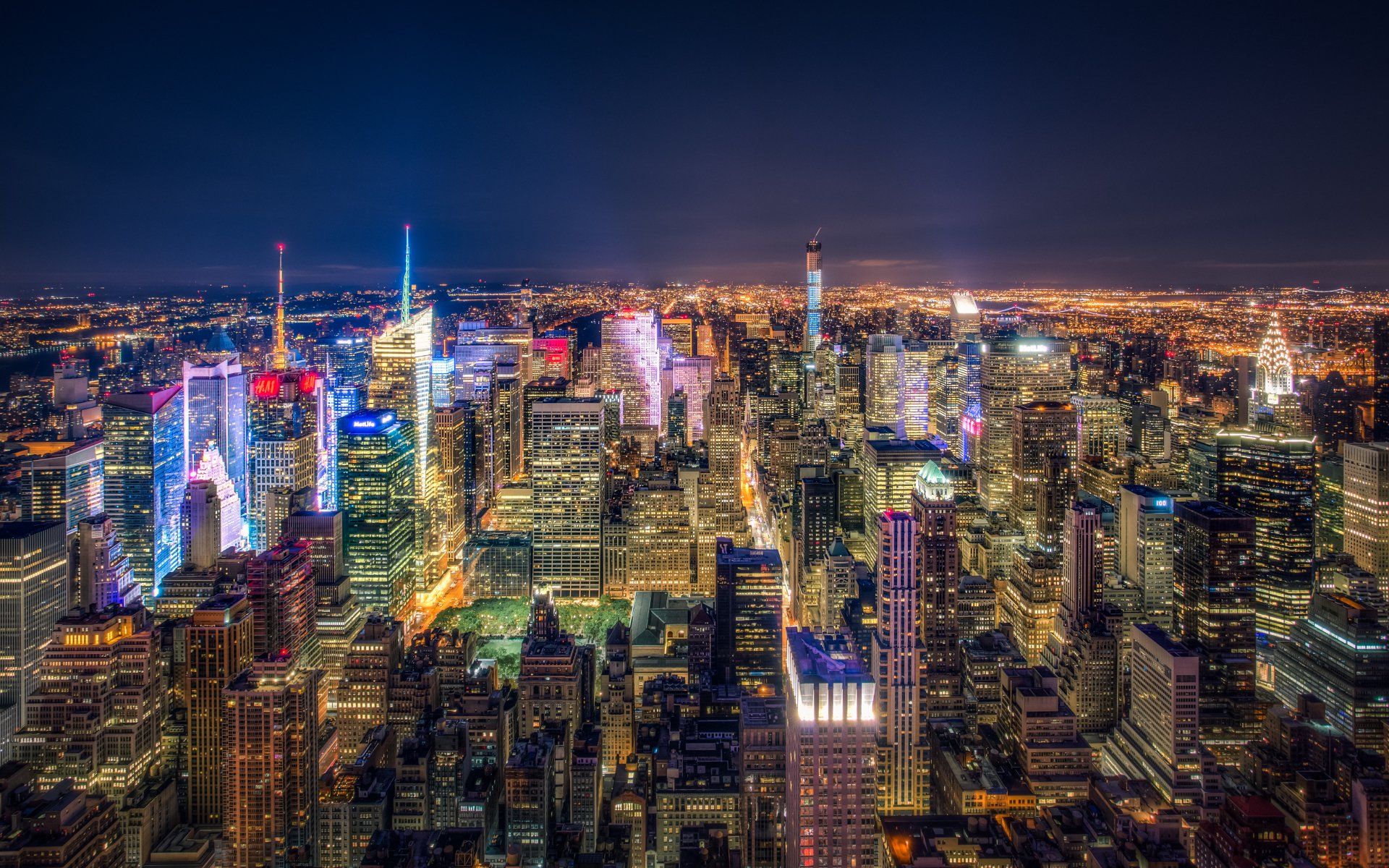 1920x1200 New York Skyline at Night