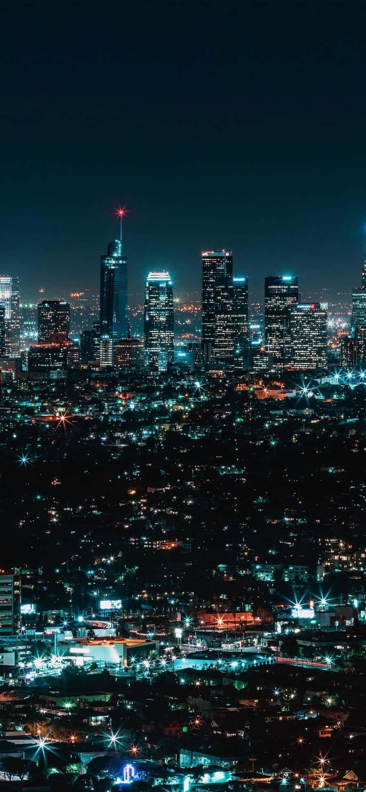 1200x2597 Blue City Skyline At Night