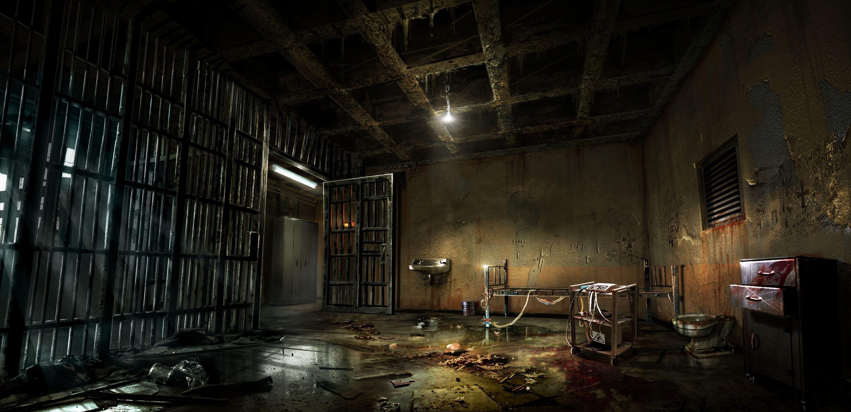 3452x1670 Dark Room Wallpaper