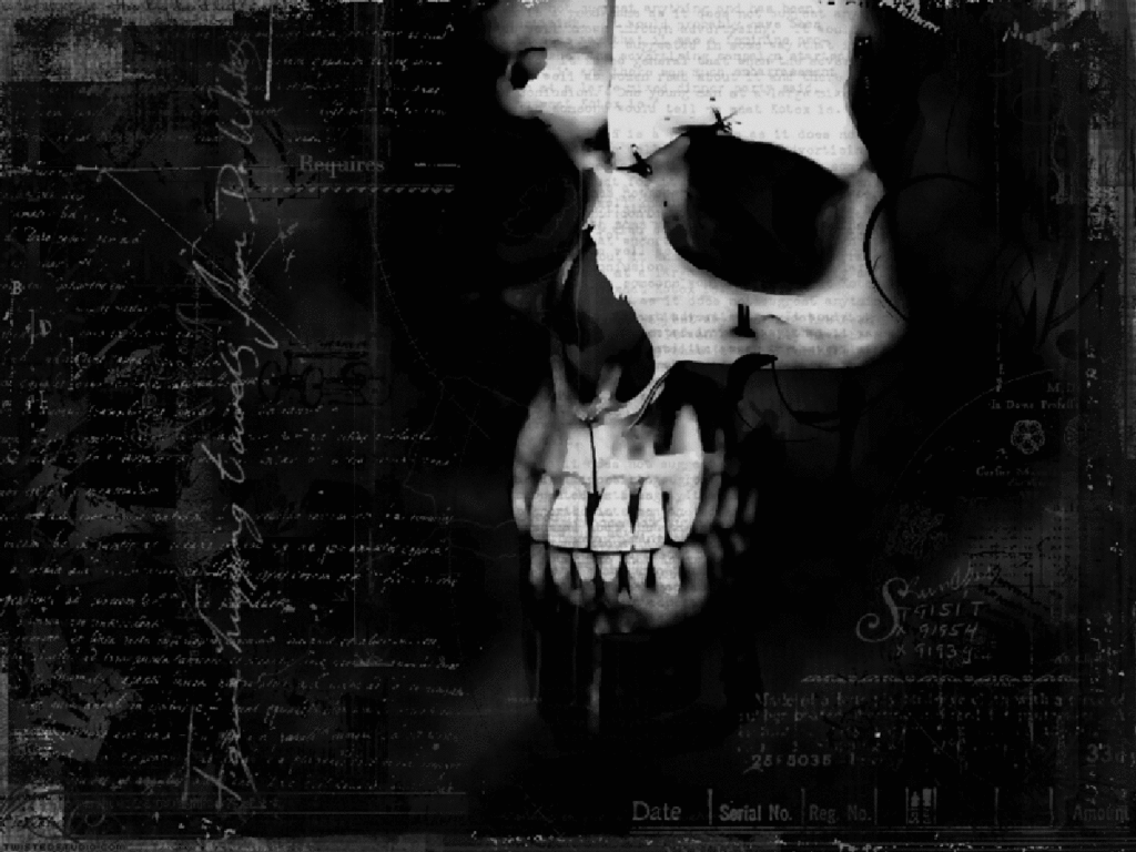 1024x768 Scary Skull Wallpaper
