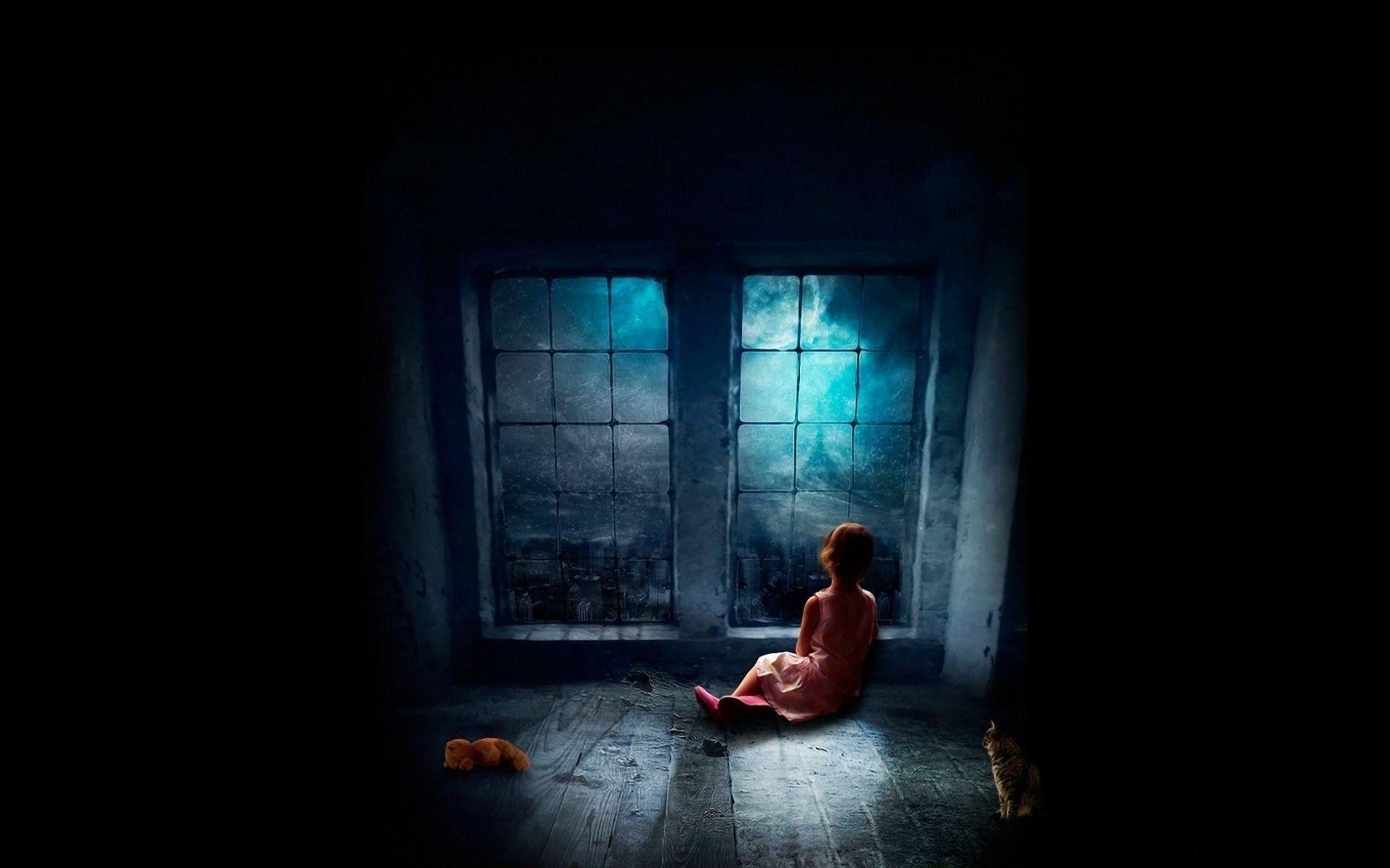 1920x1200 Loneliness dark room france paris mood sad fantasy wallpaper